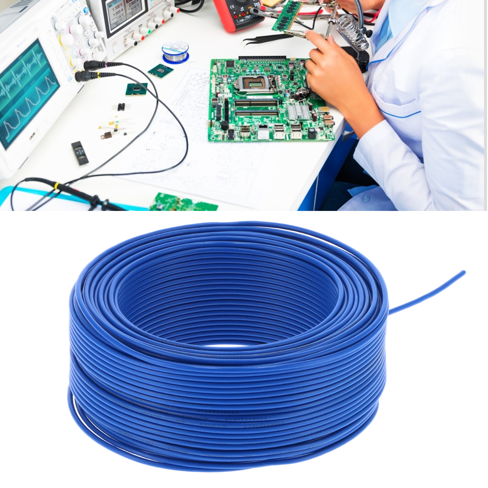 100 M Bvr-12,5-kabel, 19 Adern, Blau, Reinkupfer, Pvc-isoliert, 450 V Wechselstrom