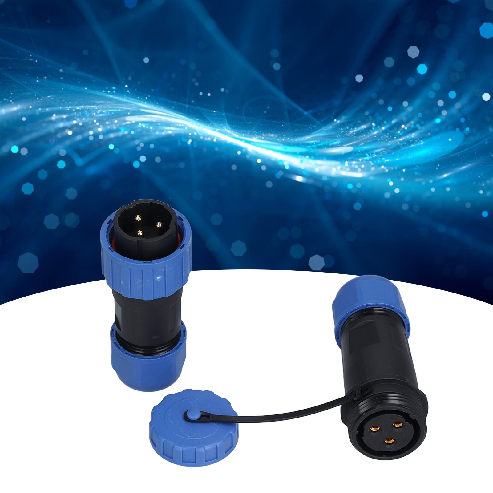 Ip68 Wasserdichter Luftfahrtstecker Und -buchse Lp20, Lötfrei, Mehradrig, Lötfreier Stecker Und Buchse, 250 V, Φ6-12 Mm², 3-adrig.