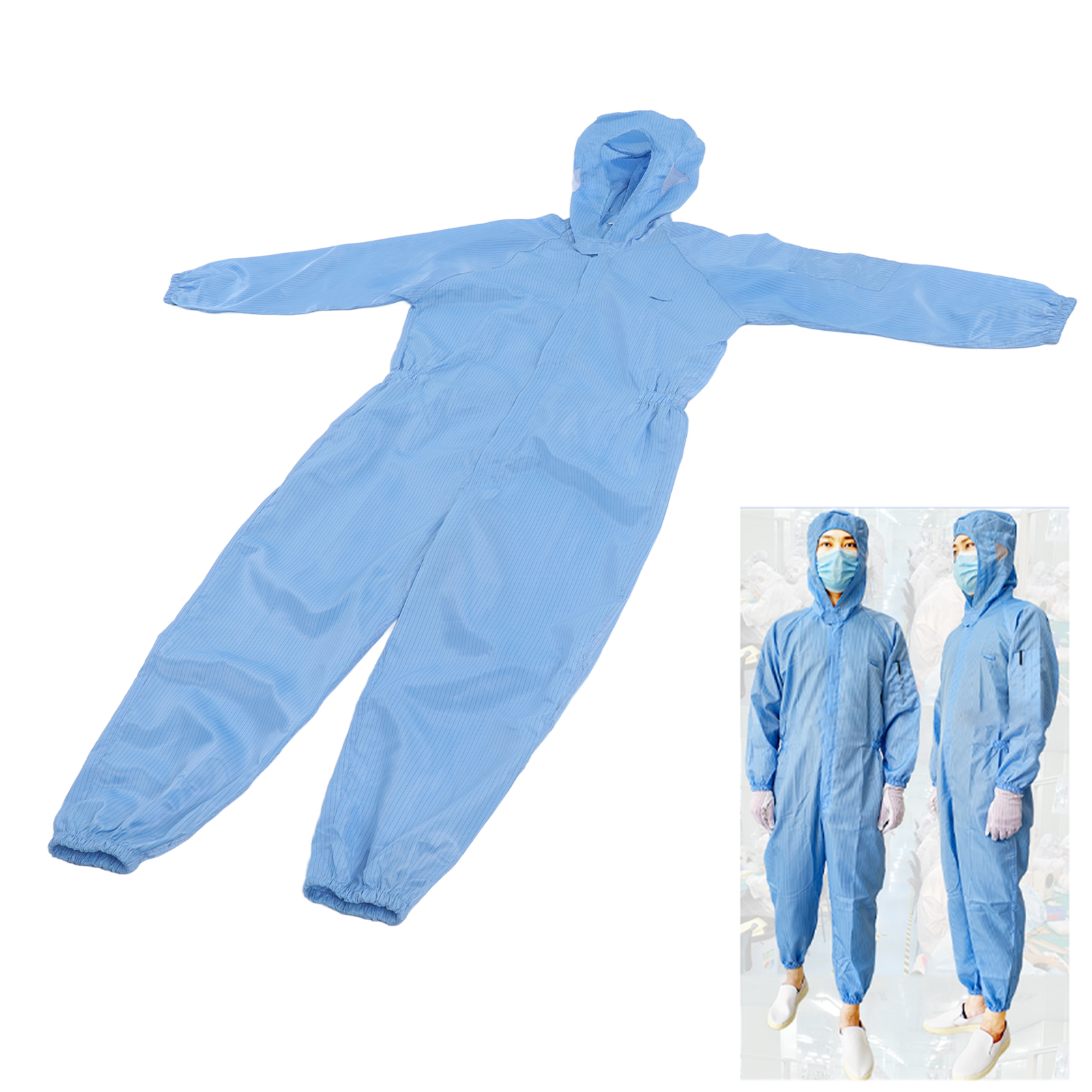 Antistatischer Overall Mit Kapuze, Unisex, Staubabweisend, Werkstattreinigungskleidung, Antistatische Arbeitskleidung M