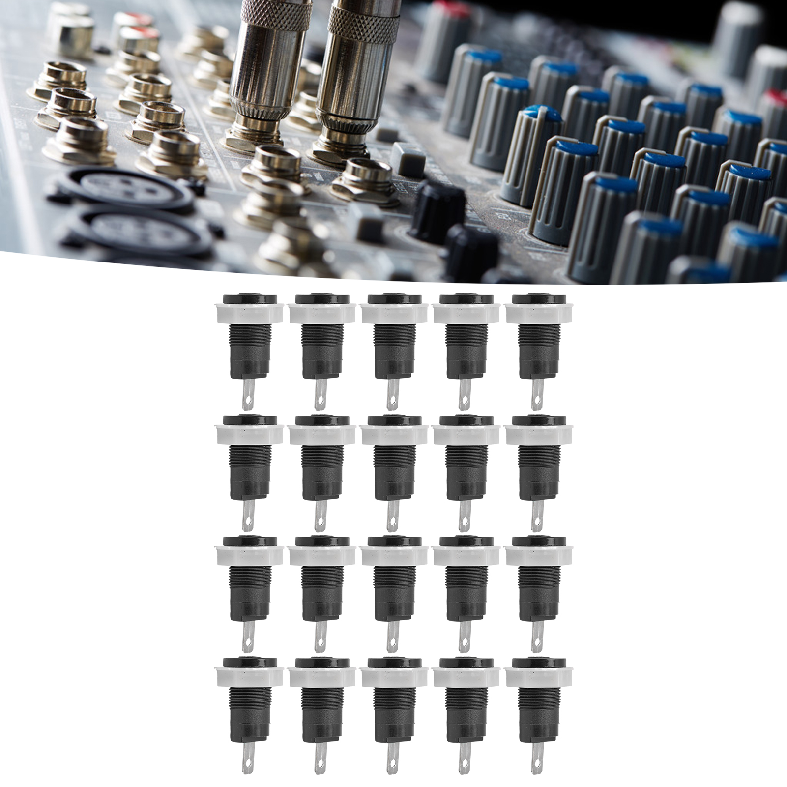 20 Stück Pro Packung, 4 Mm Bananenstecker, Kupferklemmenblock, Sicherheitstyp, Spiralgeschweißter Erdungsklemmenblock, 402 1kv 32a, Schwarz.