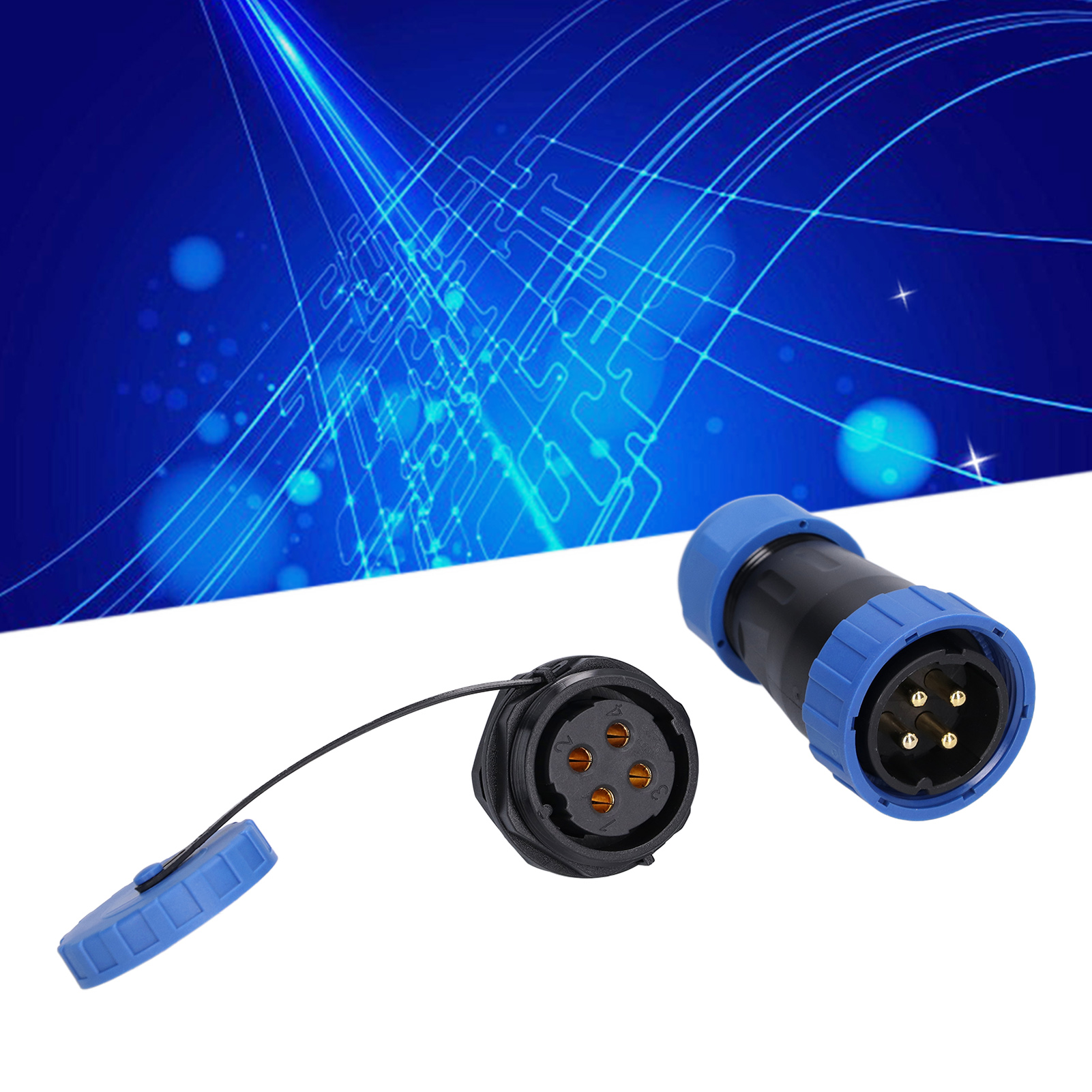 Lötloser Lp28-mutternverbinder, 45 A, Hochstrom, Ip68 Wasserdicht, Für Die Luftfahrt Lötlose Mehradrige Stecker- Und Buchsenklemmen, 250 V, 45 A, 4 Leiter.