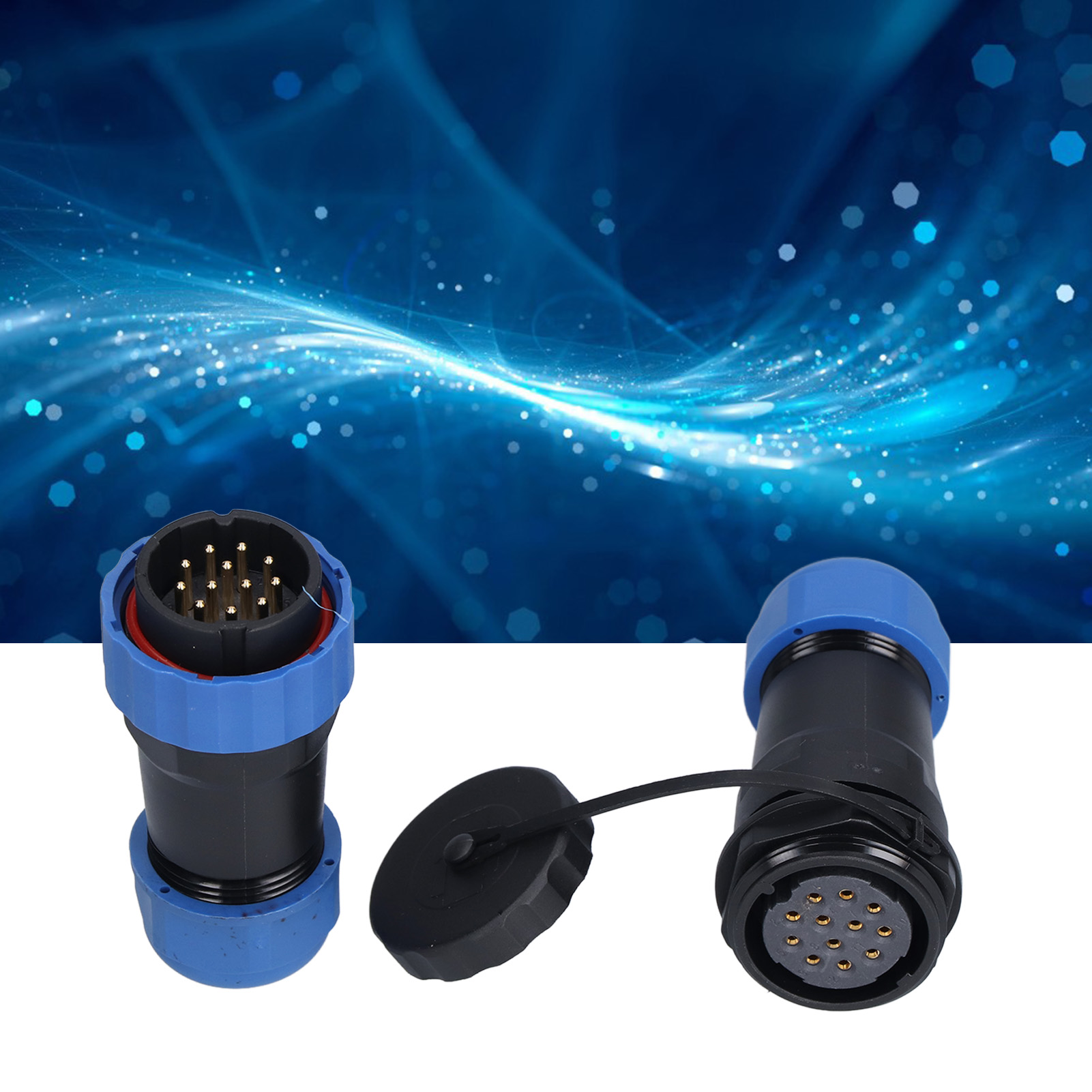 Wasserdichter Luftfahrtstecker Sp28 (ip68), Stecker/buchse, 380 V, 10 A, 12 Pins.