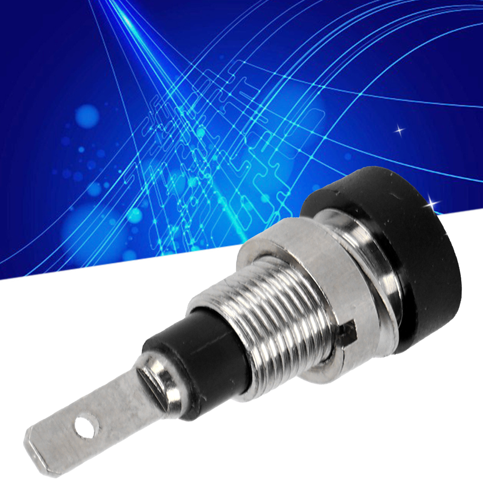 J.40004 Hochwertiger 2-mm-bananenstecker Aus Vollkupfer, 2-mm-einbaustecker, 8-mm-einbauöffnung, Verkauft In 10er-packungen, Schwarz.
