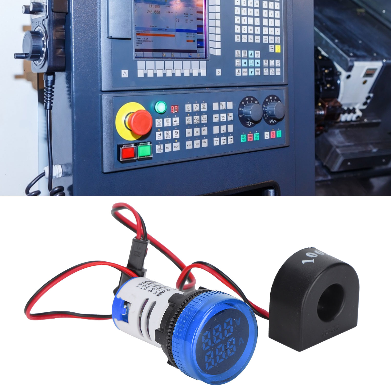 Universelle, Runde Doppelanzeigeleuchte Ad101-22vam, 60–500 V Ac, Blau