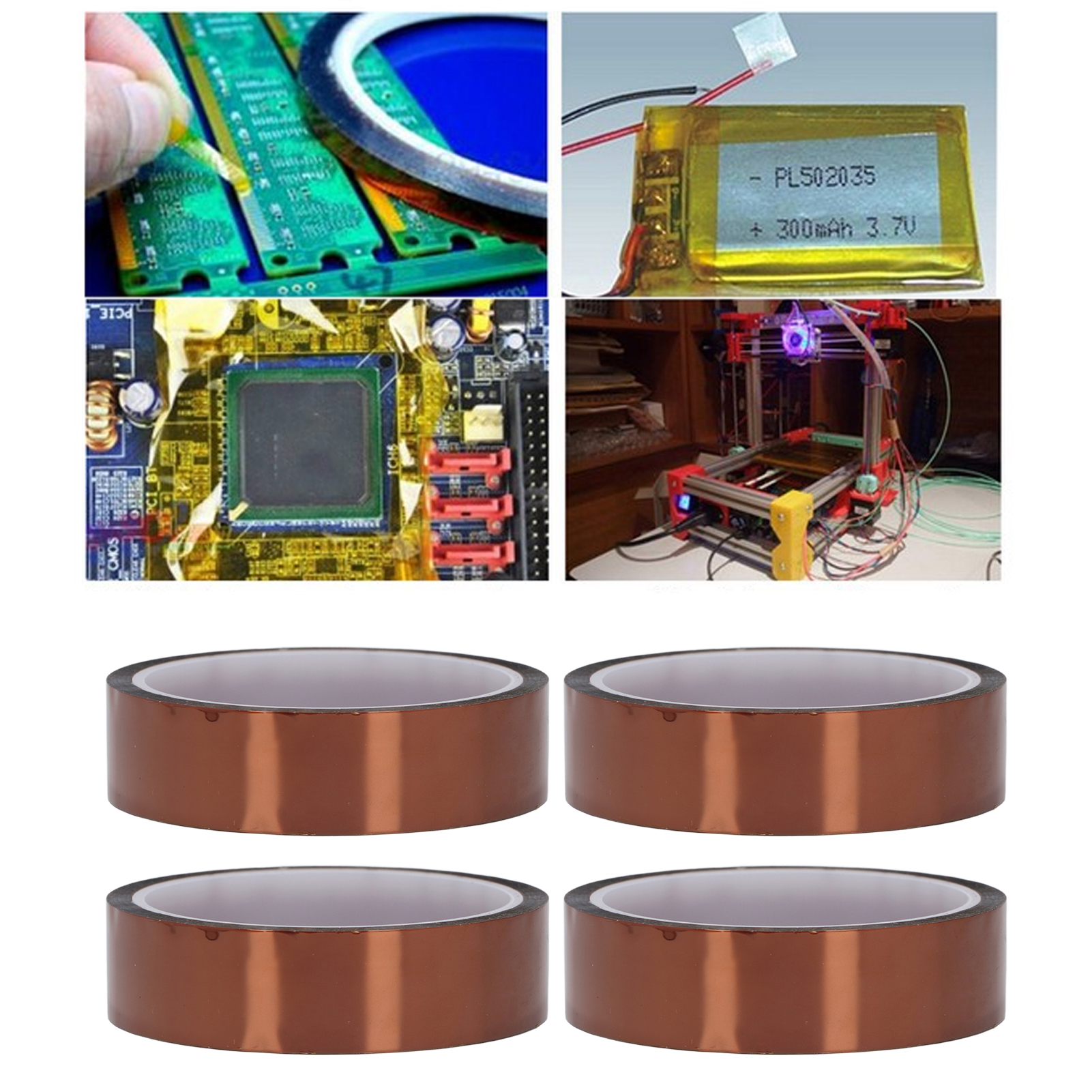 Hochtemperatur-bügeltuch Aus Antistatischem Und Hochtemperaturbeständigem Pi, Erhältlich Im 4er-pack, 25 Mm Breit