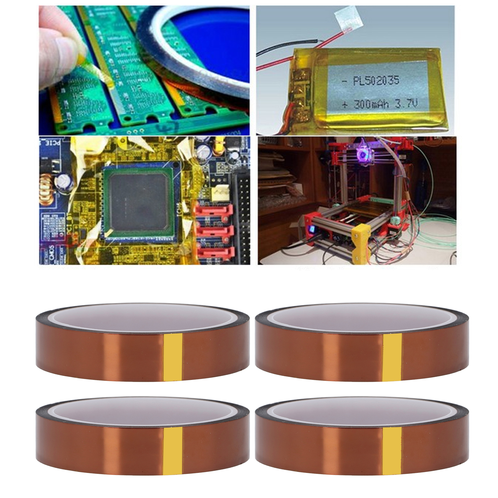 Hochtemperatur-bügeltuch Aus Antistatischem Und Hochtemperaturbeständigem Pi, Erhältlich Im 4er-pack, 20 Mm Breit