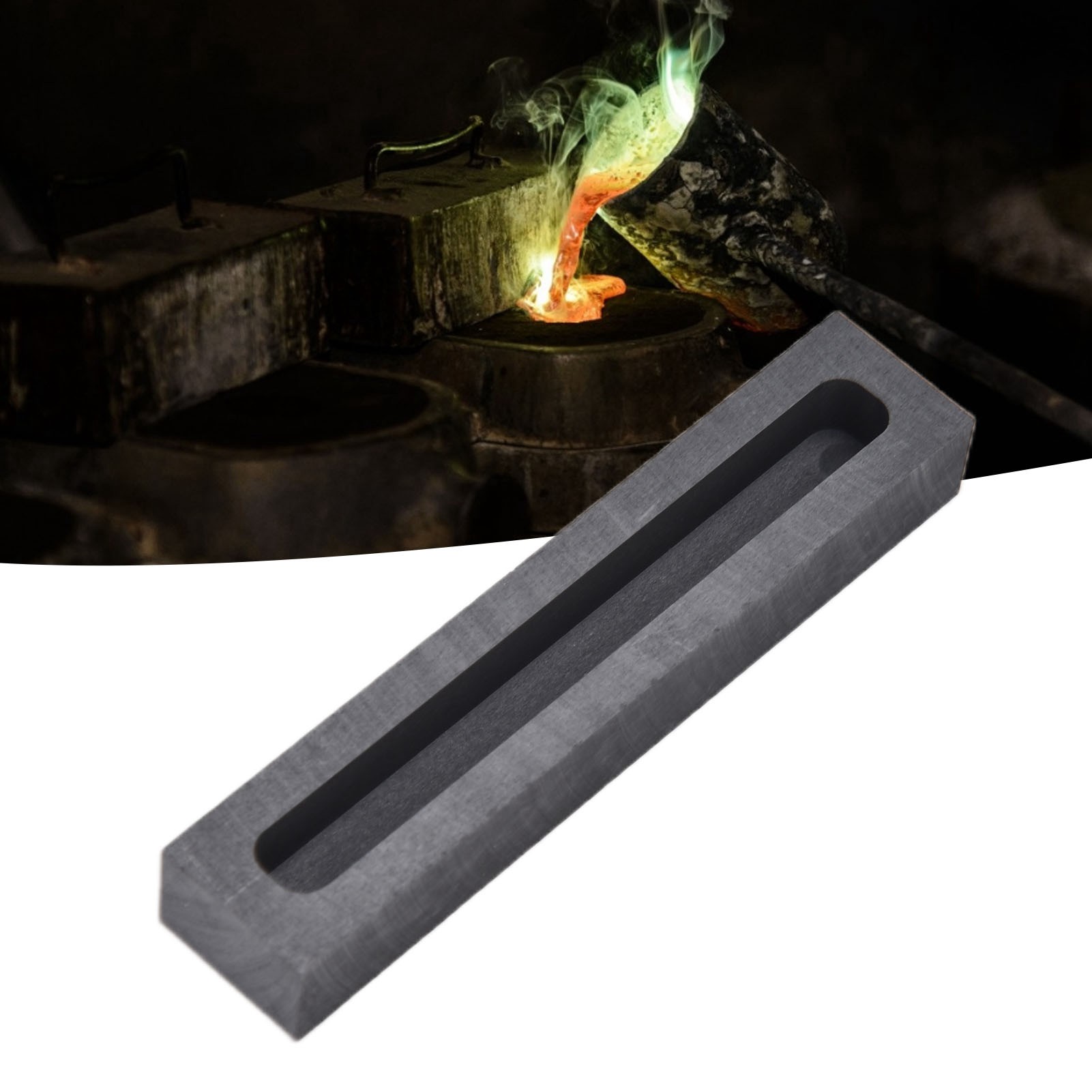 Graphitnut Für Metallbarrenstreifen: Außenmaße 90 × 18 × 12 Mm, Innenmaße 80 × 8 × 8 Mm