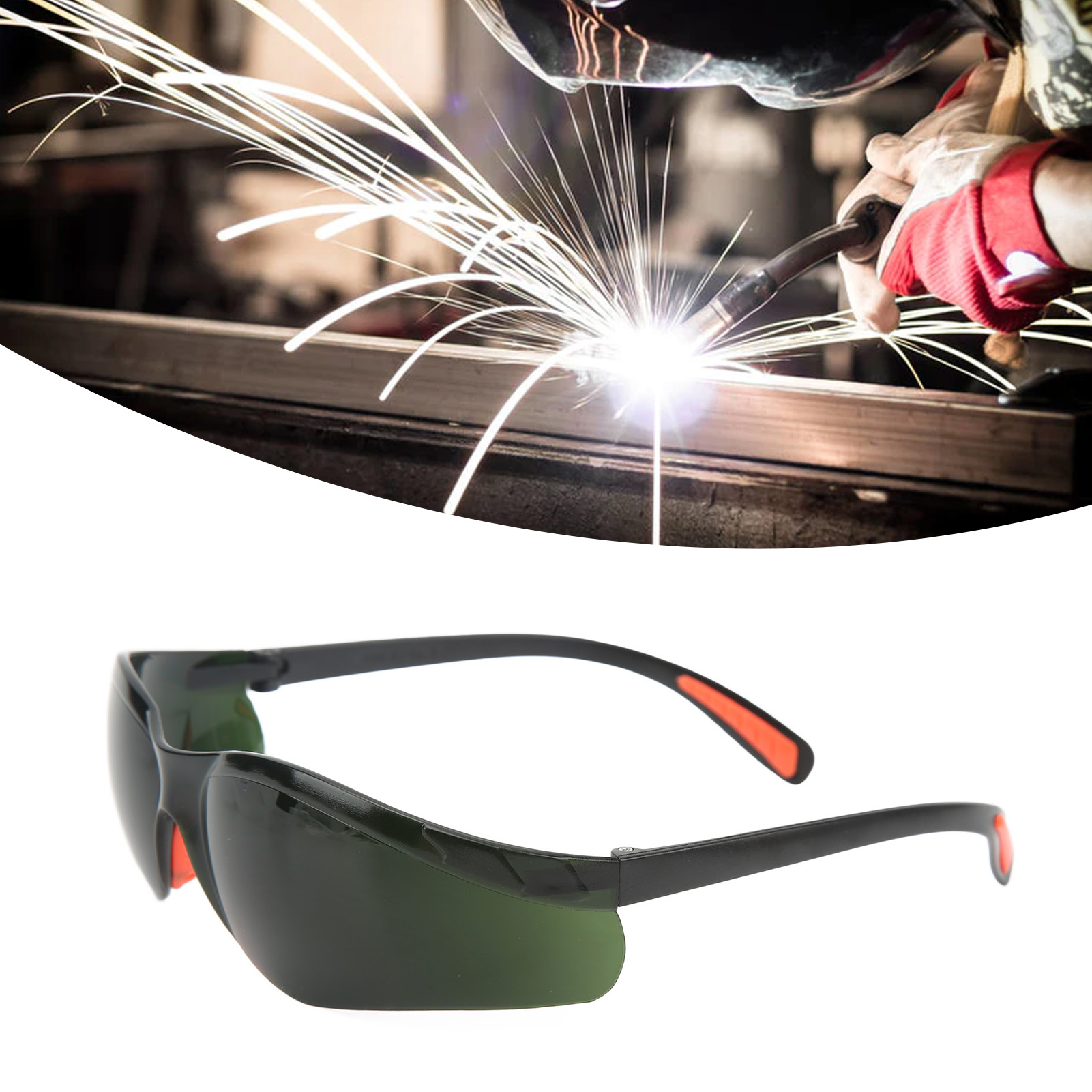Dunkelgrüne Schweißerbrille
