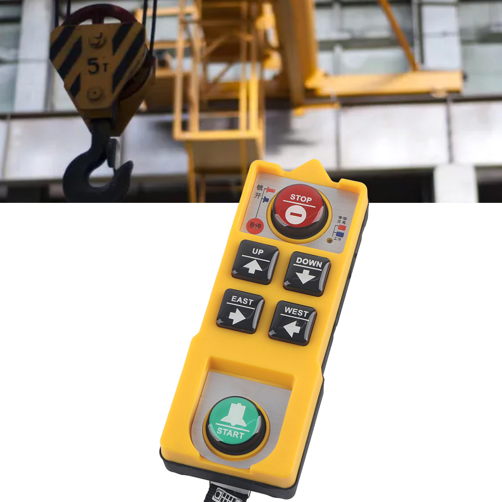 Robuste Industriefernbedienung Mit Zwei Griffen, Yu-4s – Stoß-, Wasser-, Säure- Und Ölbeständig – Fernbedienung Für Elektrohebezeuge/automatische Schleifmaschinen, 380 V Wechselstrom