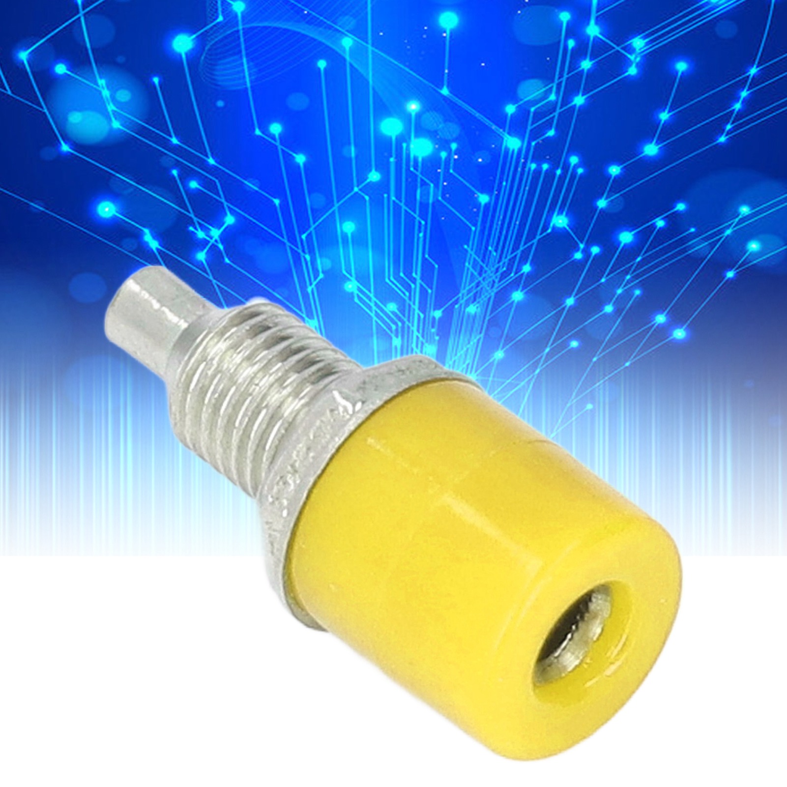 4-mm-bananenstecker, M6-klemmenblock Aus Reinem Kupfer, 4-mm-erdungsklemmenblock, Gelber Panelstecker.