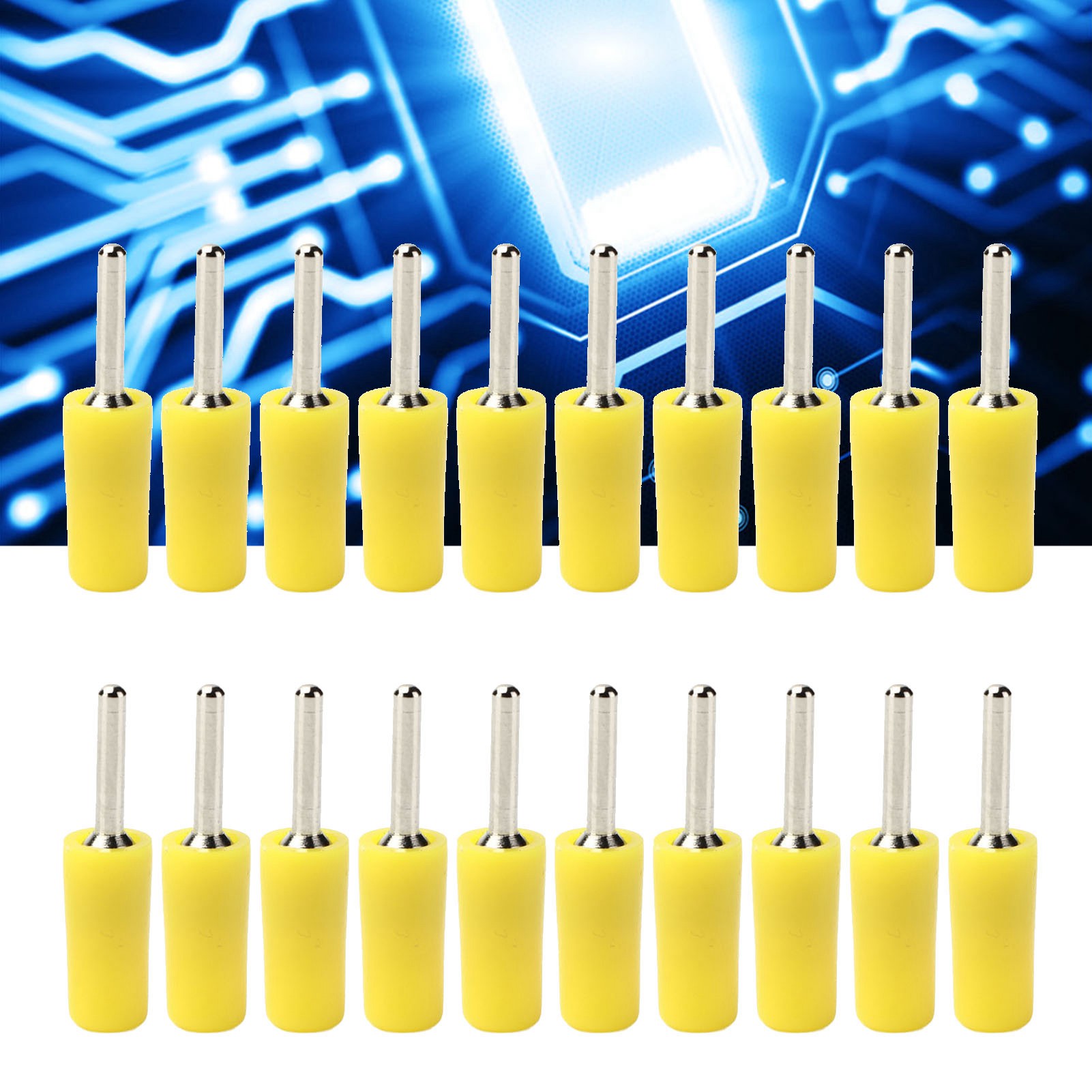 Gerader Bananenstecker Aus Reinem, Vernickeltem Kupfer, 2 Mm, Kompatibel Mit Gelben Innenfedersteckern J.10001.