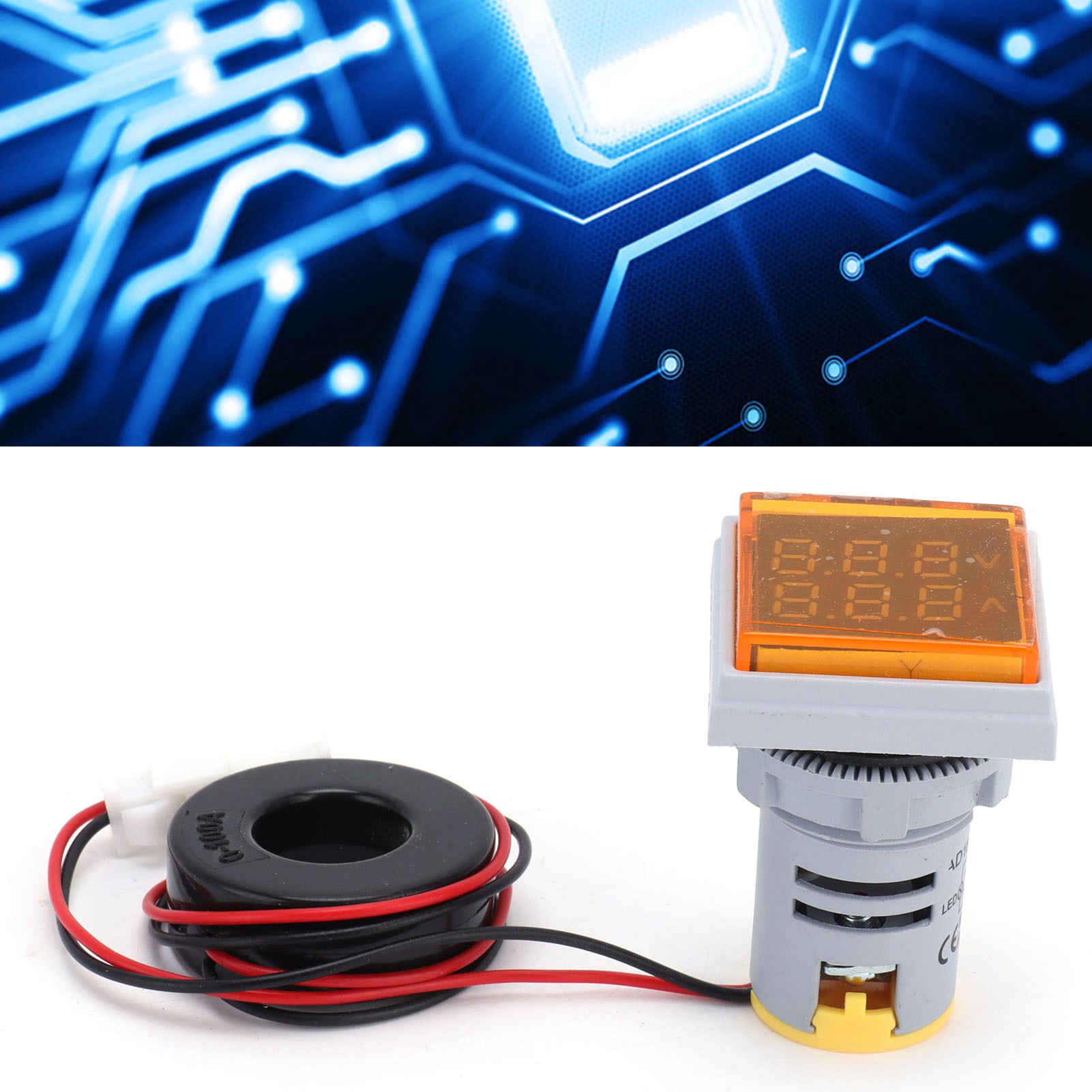 Universelle Quadratische Doppelanzeigeleuchte Ad16-22fva, 60–500 V Ac, Gelb
