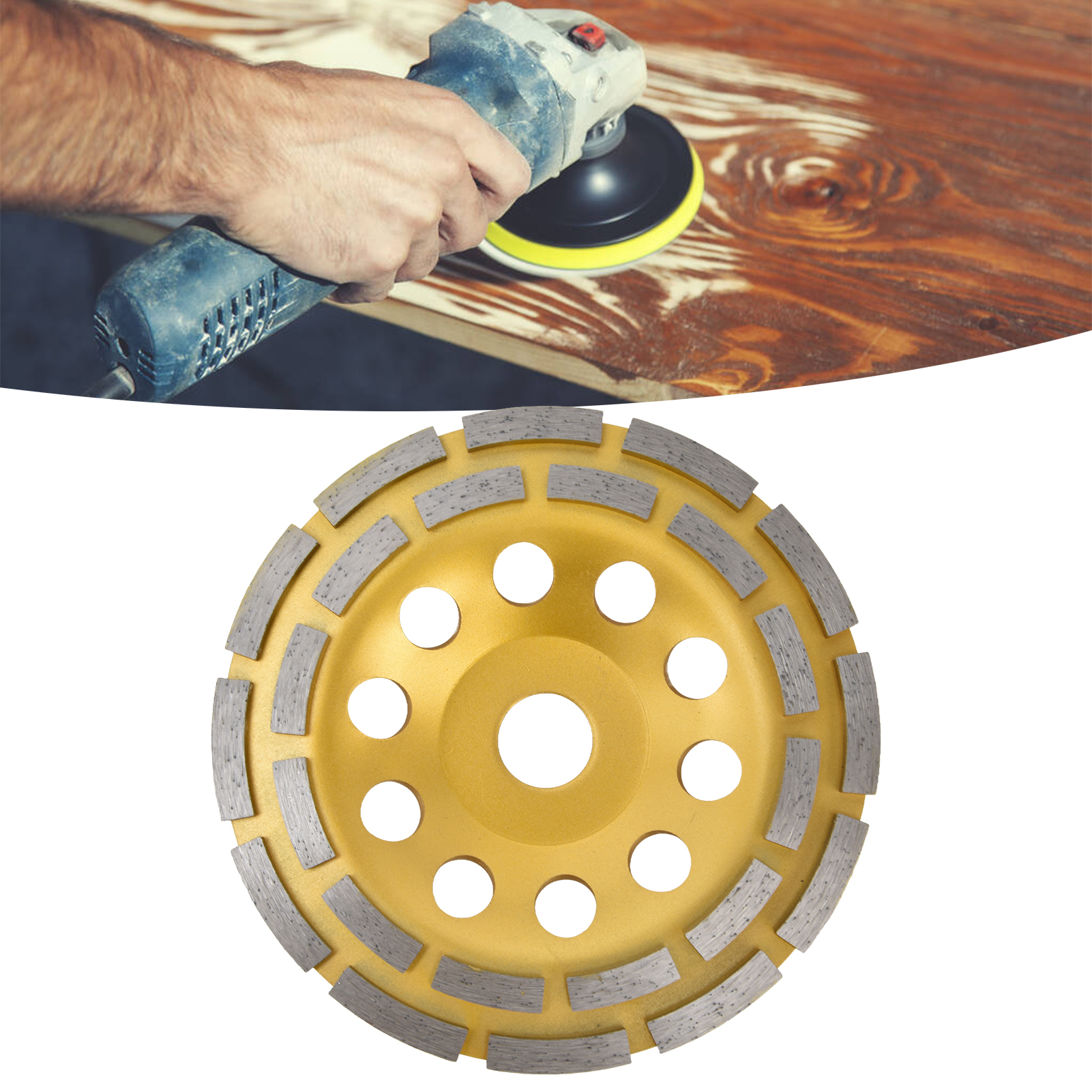 Doppelreihige Diamantschleifscheiben Eignen Sich Zum Schleifen Von 150 Mm Dickem Beton, Mauerwerk Und Granit.