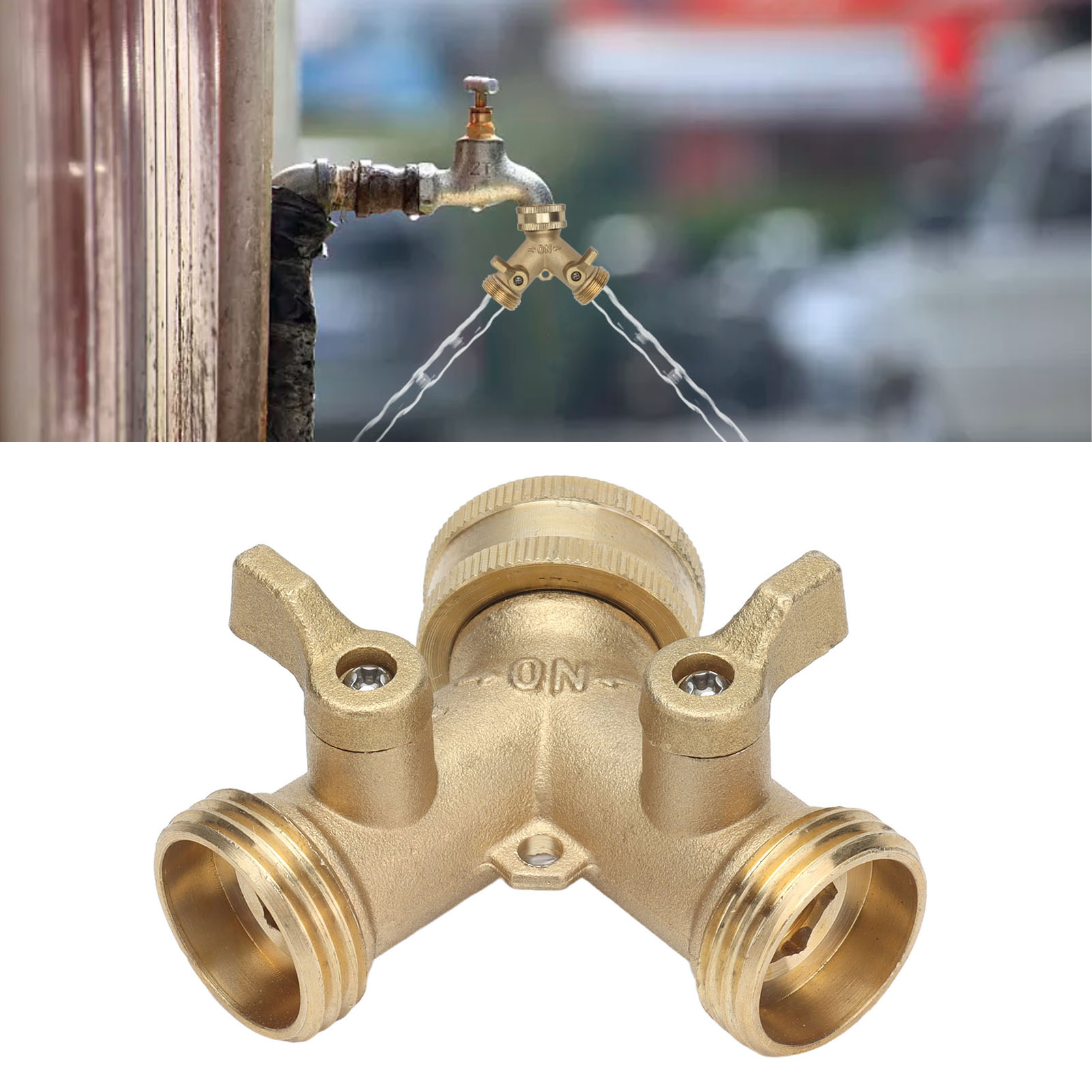 3/4"-gartenschlauchverteiler Aus Massivem Messing – Y-stück