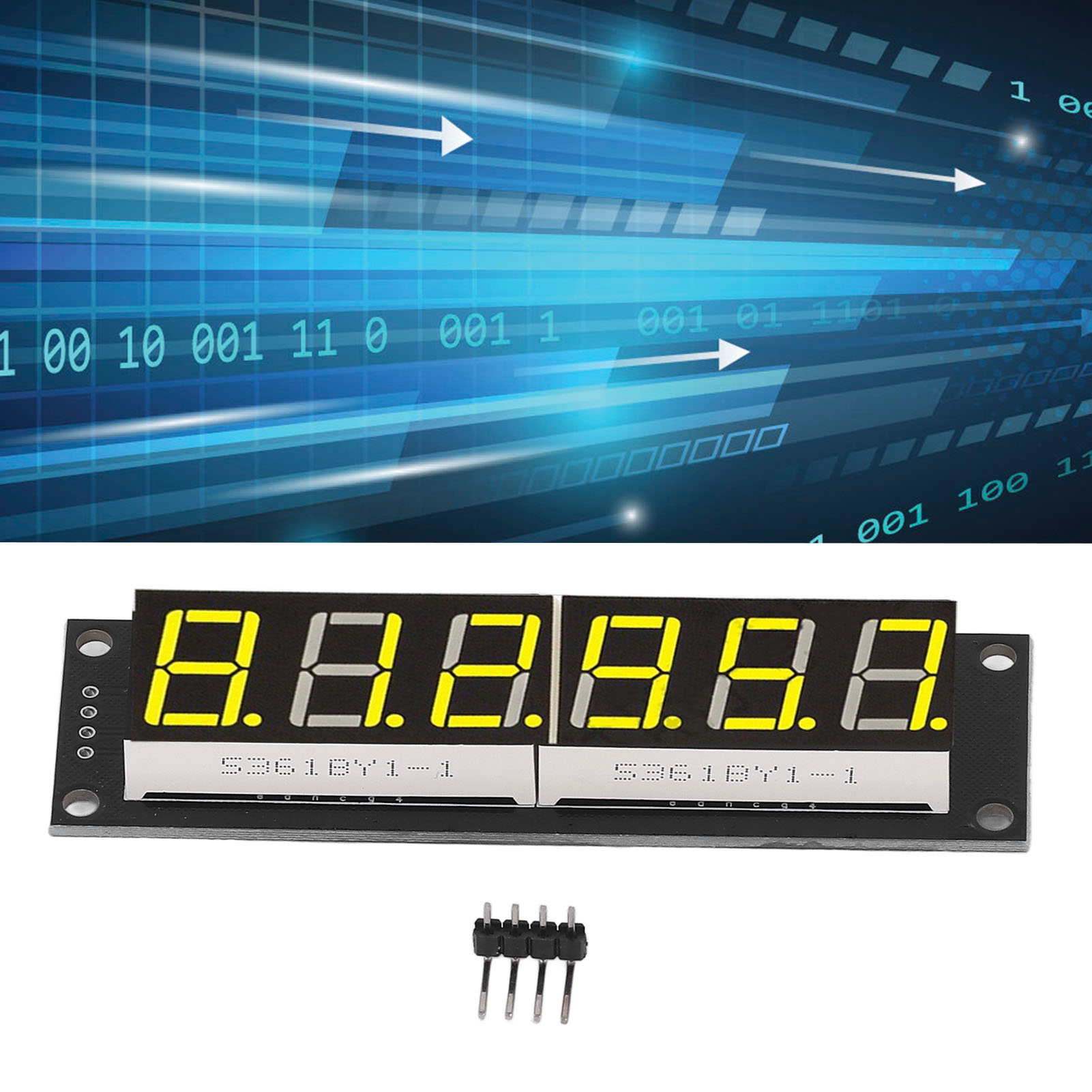 Digitales Anzeigemodul, Led-segmentanzeige, 0,56 Zoll Sechsstellige Led-röhre, Tm1637-modul, Gelbe Anzeige, Kompatibel Mit Arduino.