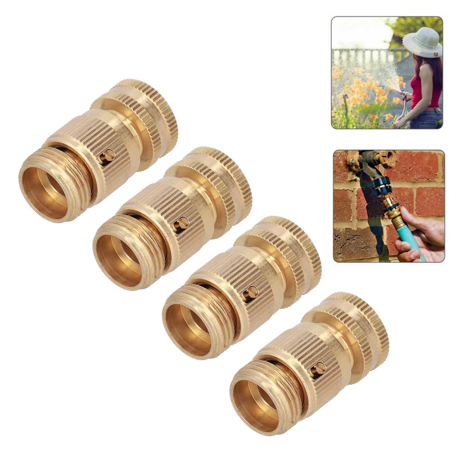 Doppelgewinde-verschraubung Aus Messing (außengewinde), Gerade Messingverschraubung G3/4"-14, Amerikanische Schnellverschraubung G3/4"-14, Gewindeverschraubungen Aus Massivem Messing Für Wasserleitung