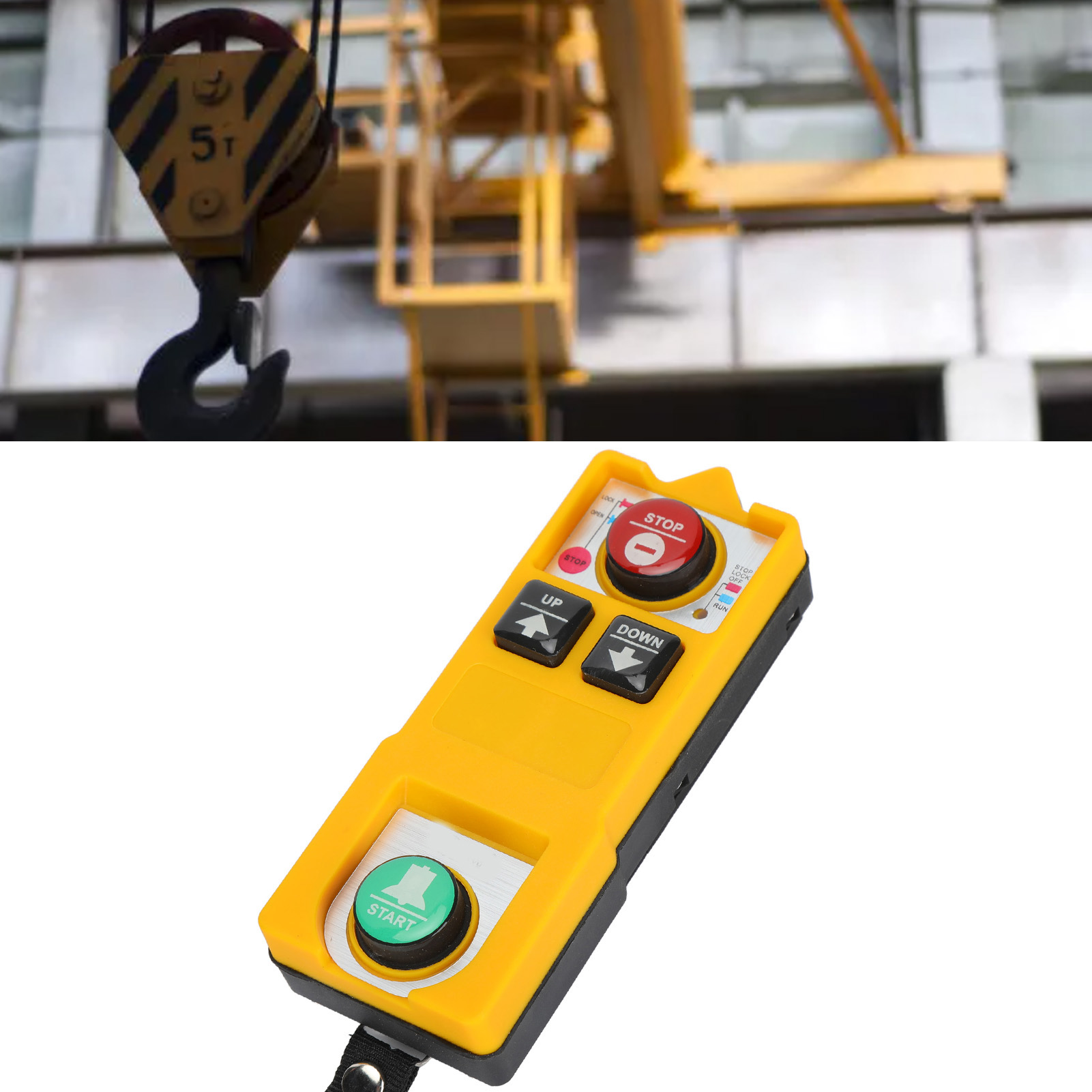 Yu-4s Hochleistungs-industriefernbedienung Mit Zwei Griffen: Fernbedienung Für Elektrohebezeuge/brückenkrane (36 V Dc), Beständig Gegen Stöße, Wasser, Säuren Und Öle