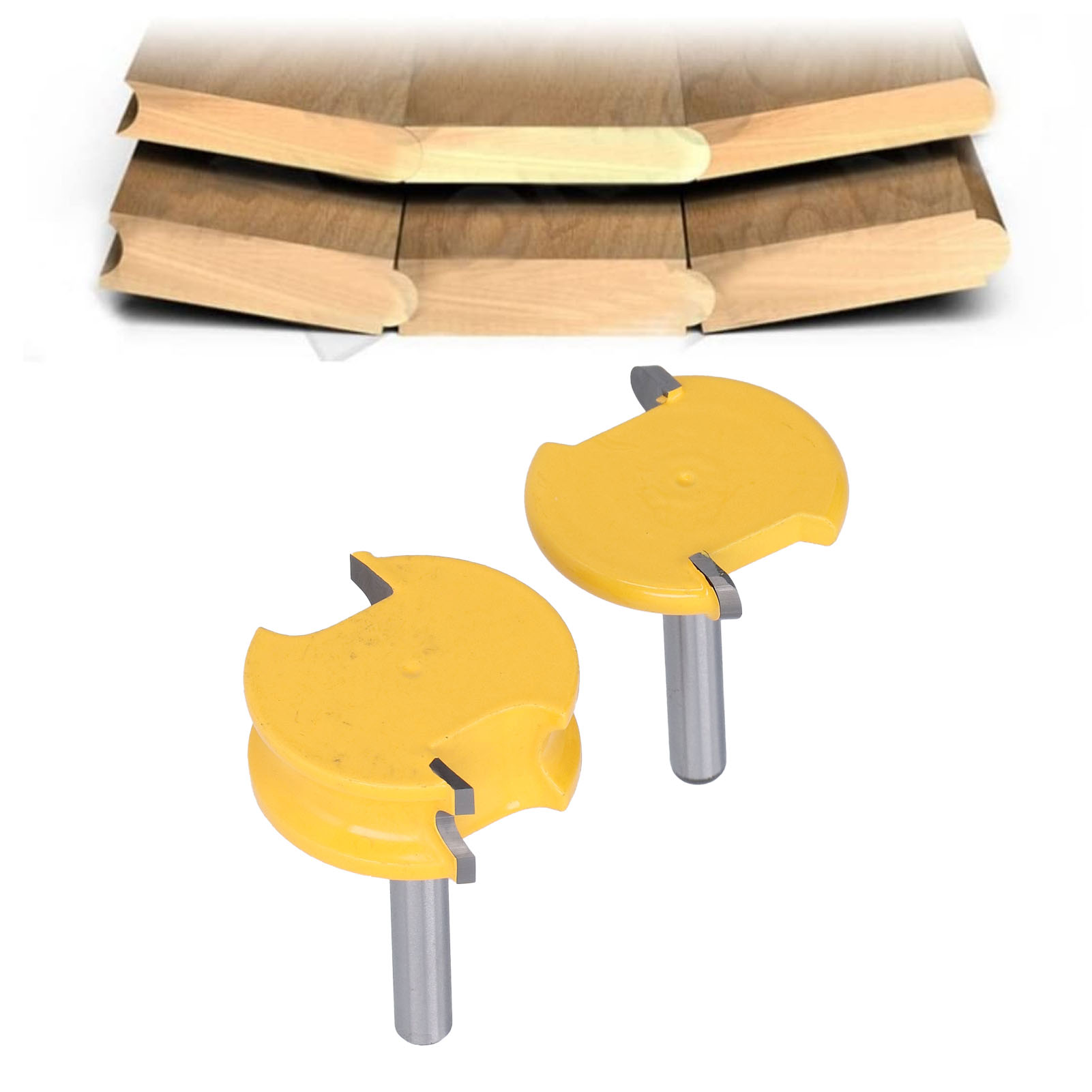 Set Mit 2 Abgerundeten T-förmigen Zapfenschneidern Für Fußböden, Paneele, Holzbearbeitung, Bündiges Abkanten, 1/4 Zoll