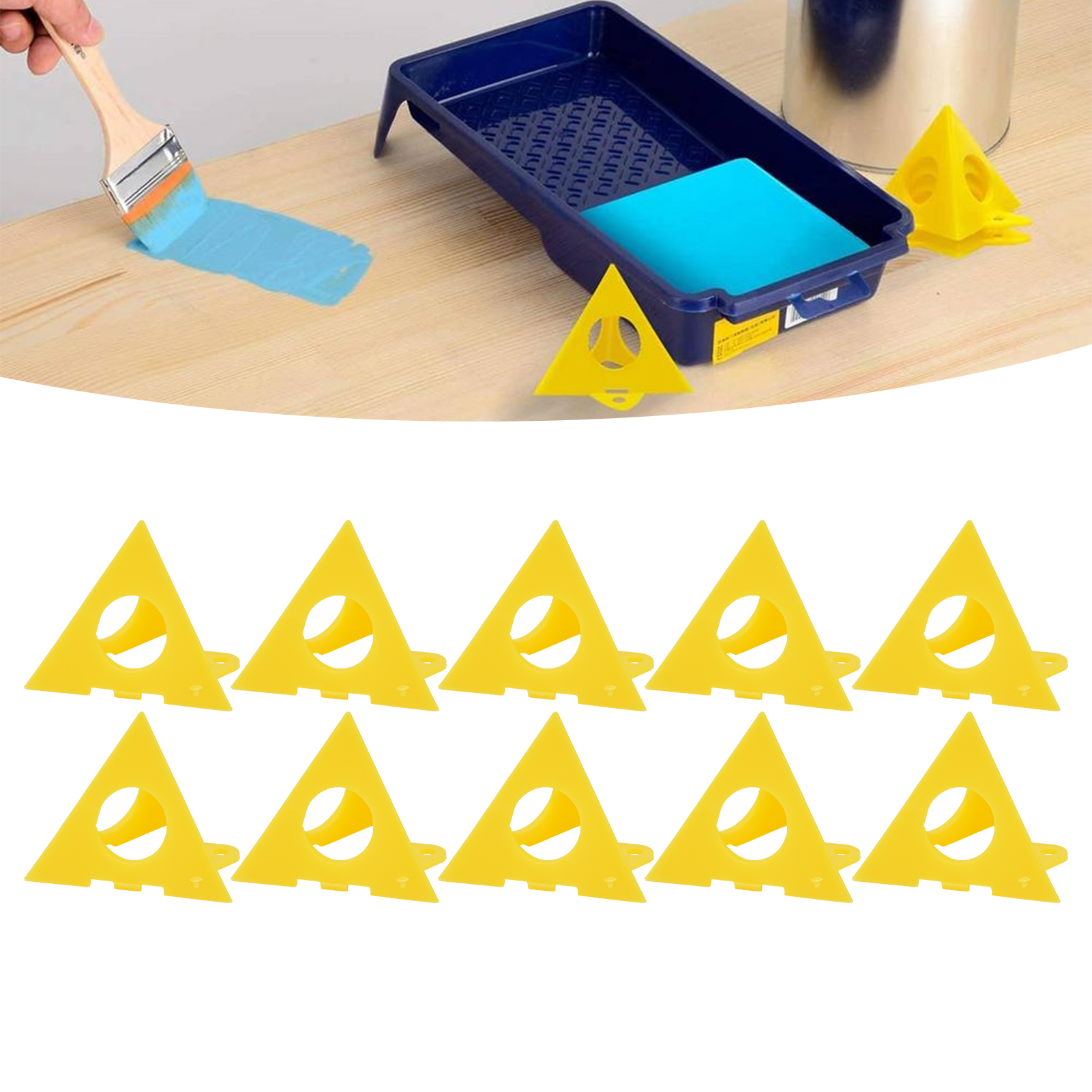 Pyramidenförmiger Farbständer (10 Stück), Farbständer Aus Holz, Ablage Für Bilderrahmen Und Farbklötze, Mini-farbkegelhalter