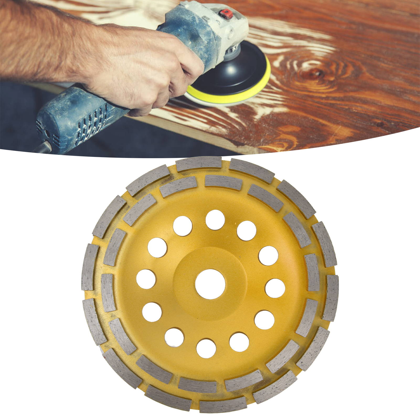 Doppelreihige Diamantschleifscheiben Eignen Sich Zum Schleifen Von 180 Mm Dickem Beton, Mauerwerk Und Granit.