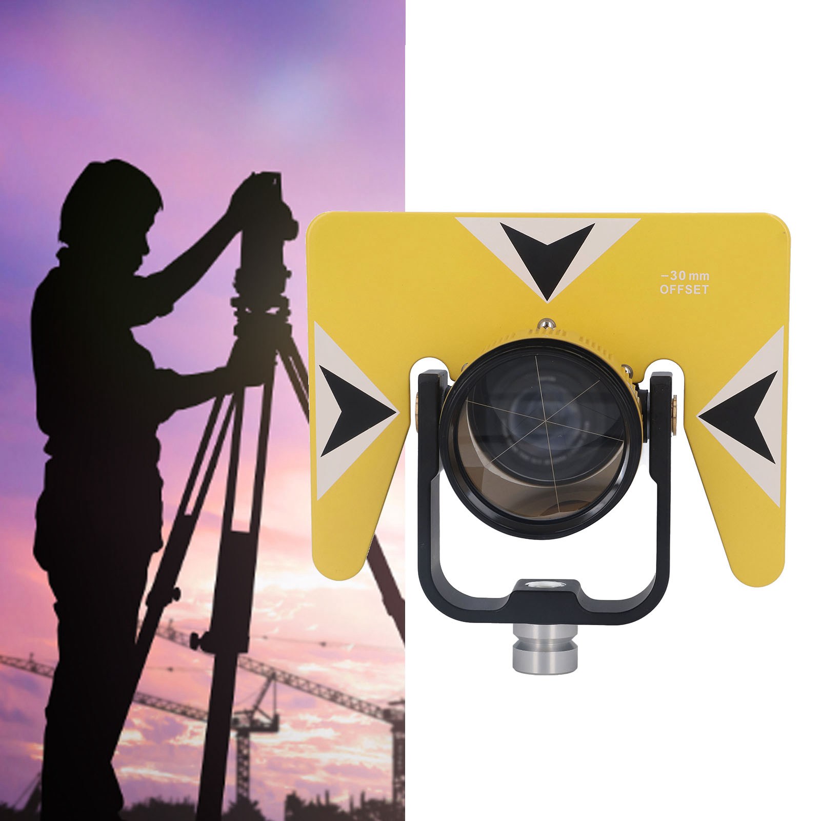 Neue Gelbe Prismenlinse Mit Einem Einzigen Prisma Für Nikon Totalstationen, Geeignet Für Nikon Totalstationen Für Topografische Vermessungen Und Kartierungen, Kreisförmiger Signalspiegelreflektor - 30