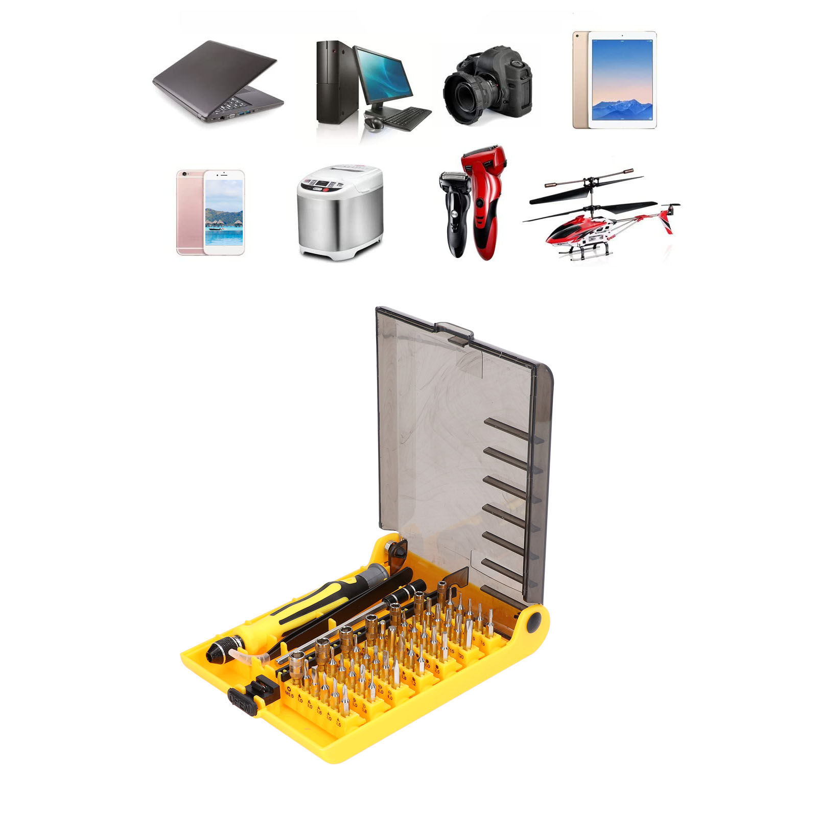45-in-1-schraubendreher-set: Kleines Präzisionsschraubendreher-set Mit Pinzette Und Verlängerung Für Reparatur- Und Wartungsarbeiten