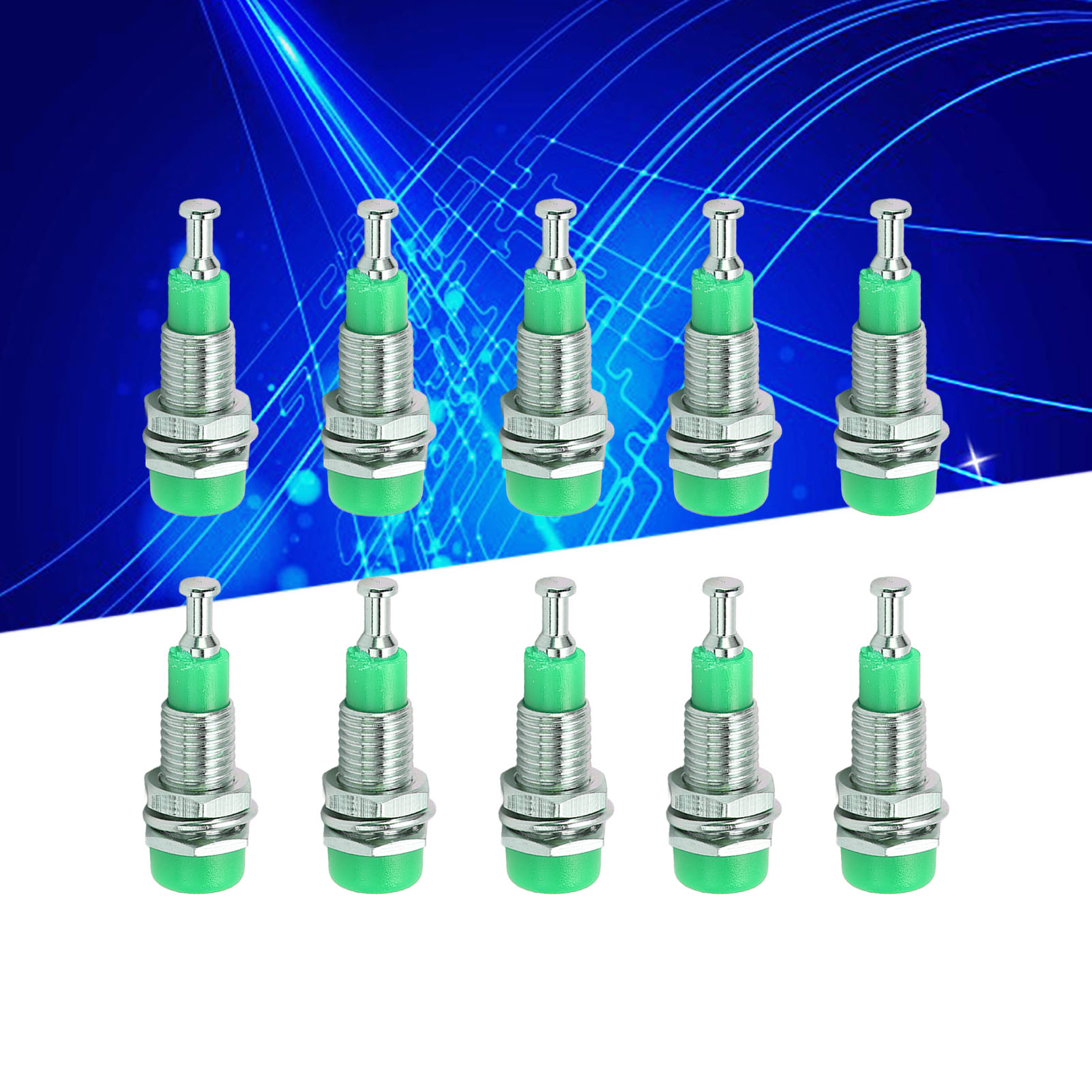J.40006 Vollkupfer-2-mm-panel-steckdose, Bananenstecker (weiblich), Metall-anschlussklemme, Vernickelter Bananenstecker Aus Reinem Kupfer, Zubehör Für Laternenfassungen, Verkauft In 10er-packungen (gr
