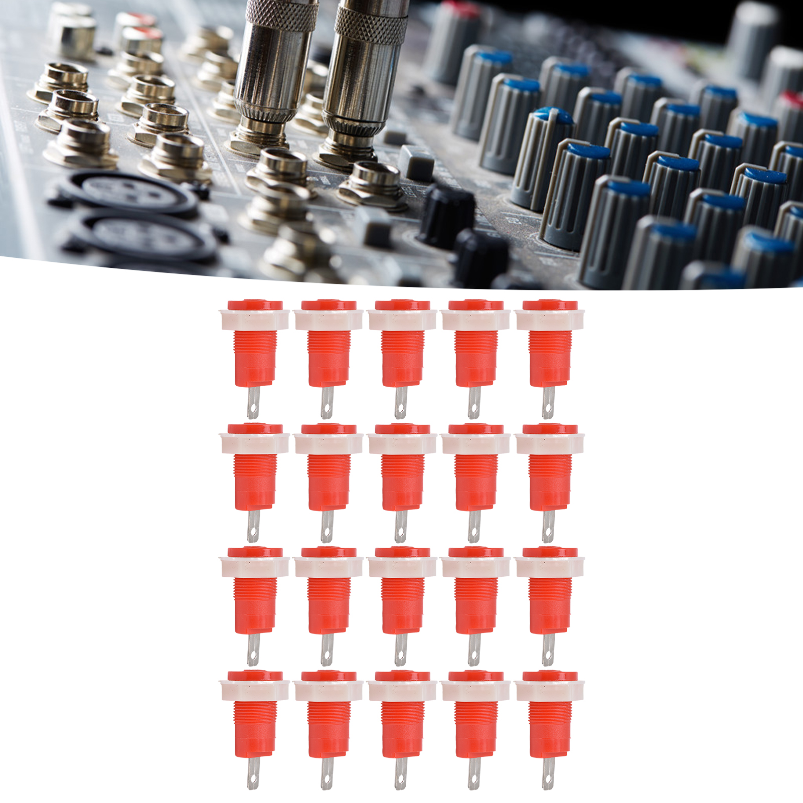 20 Stück Pro Packung, 4 Mm Bananenstecker, Kupferklemmenblock, Sicherheitstyp, Lötbarer Schleifen-erdungsklemmenblock, 402 1kv 32a, Rot.