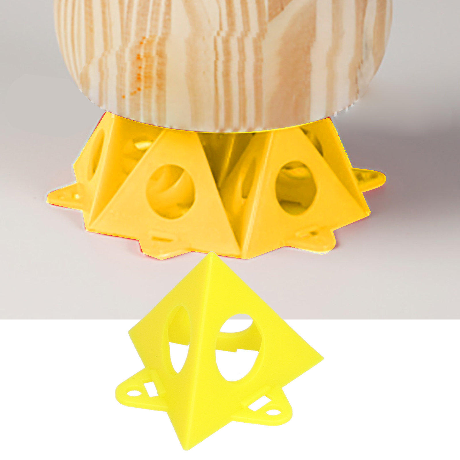 Malerhalter Aus Holz, Bilderrahmenhalter, Malblockhalter, Gelber Dreieckiger Kunststoffhalter, 10er-packung
