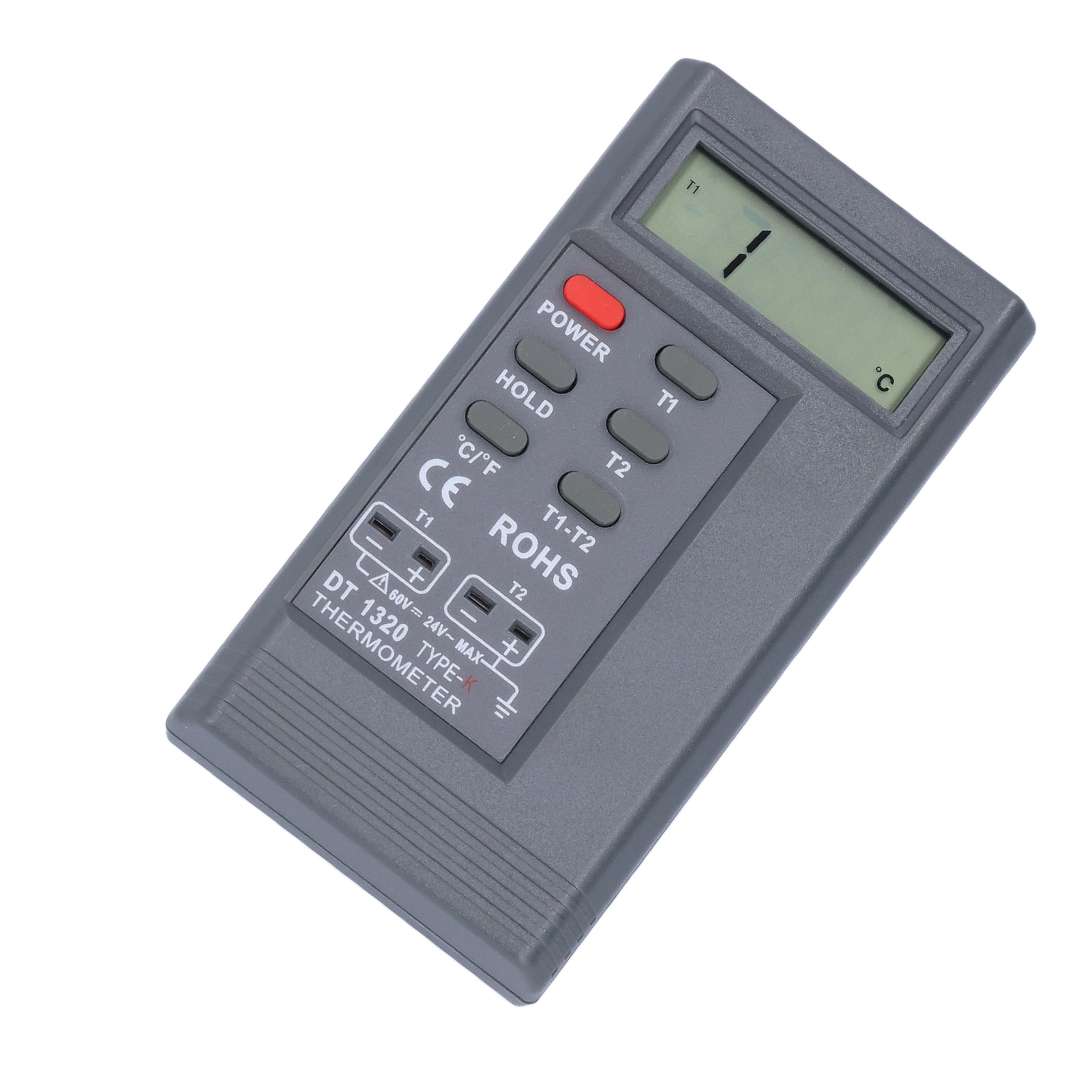 Digitales Thermometer Dt-1320 Mit Digitalanzeige, Temperaturzählfunktion Und Temperaturfühler Typ K