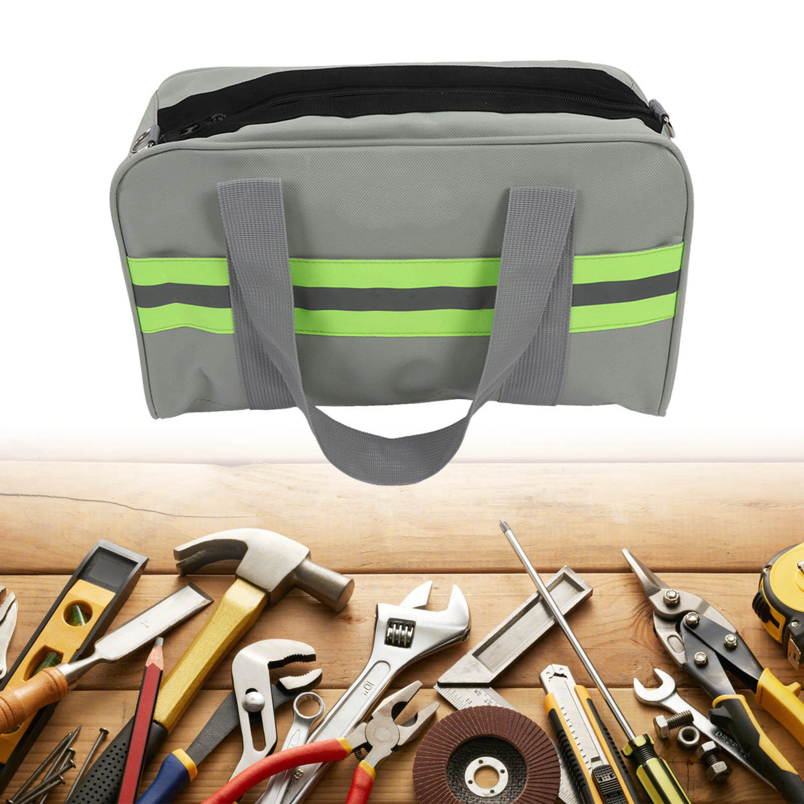 Reflektierende Werkzeugtasche Für Elektrische Geräte, Dicke, Doppellagige Werkzeugtasche Aus Oxford-gewebe, Aufbewahrungstasche Für Outdoor-werkzeuge, 45,7 Cm (18 Zoll)