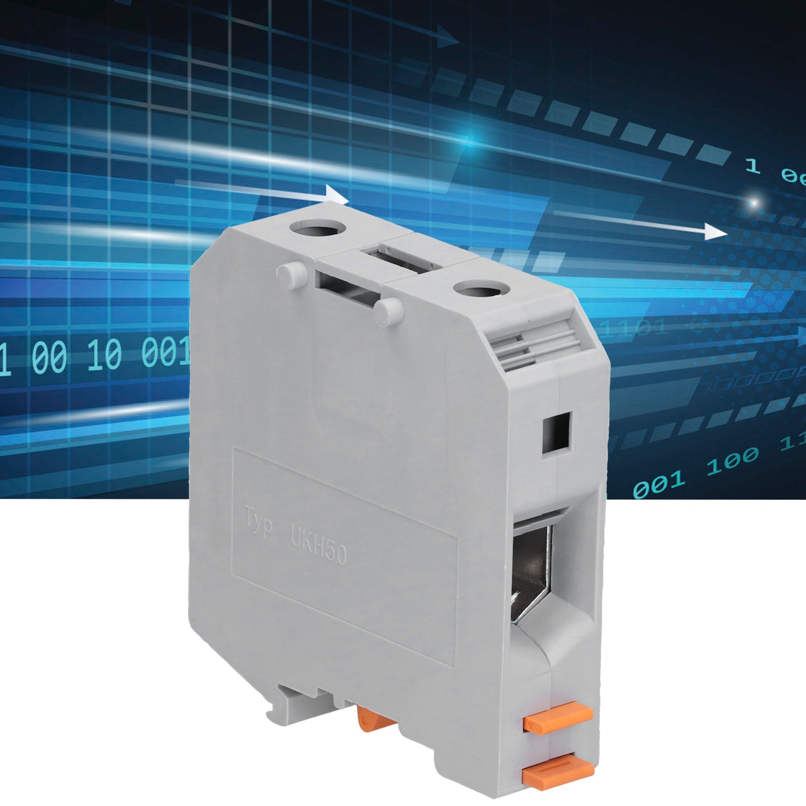 Berm/belme Uk-50n Schienen-klemmenblock Mit Befestigungsschraube, Flammhemmende, Kombinierte Spannungsanschlüsse Aus Reinkupfer, 50 Mm², Abisolierbar, 150 A/1000 V