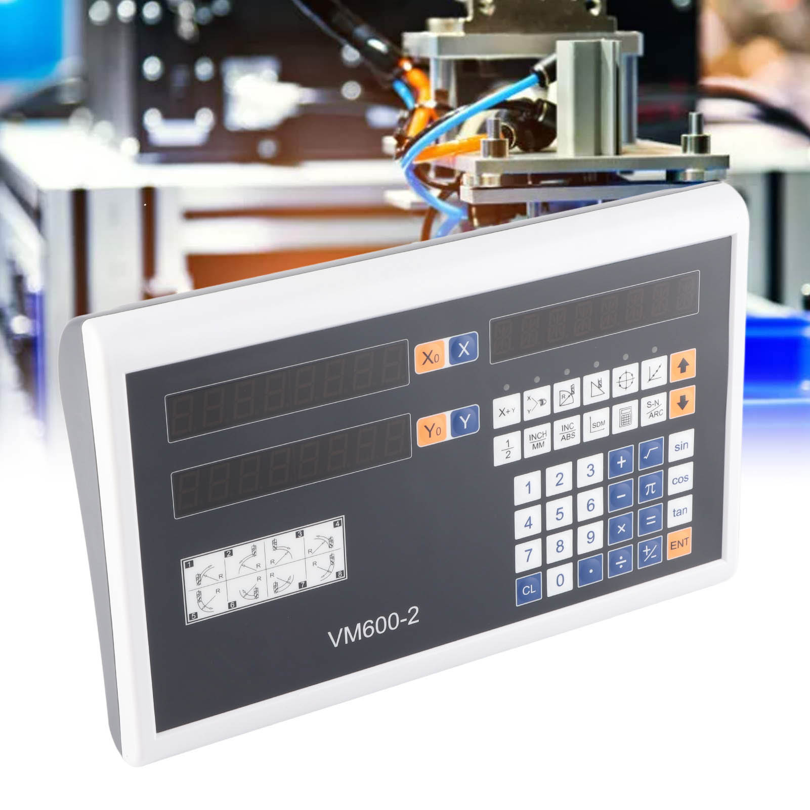 Digitalanzeige-encoder, Hochpräziser Digitaler Fotoelektrischer Linearer Elektronischer Lcd-encoder Mit Gitter, 2-achsen-dro-dreh- Und Fräsmaschine, Inkrementeller Ttl-typ, Europäischer Standard.