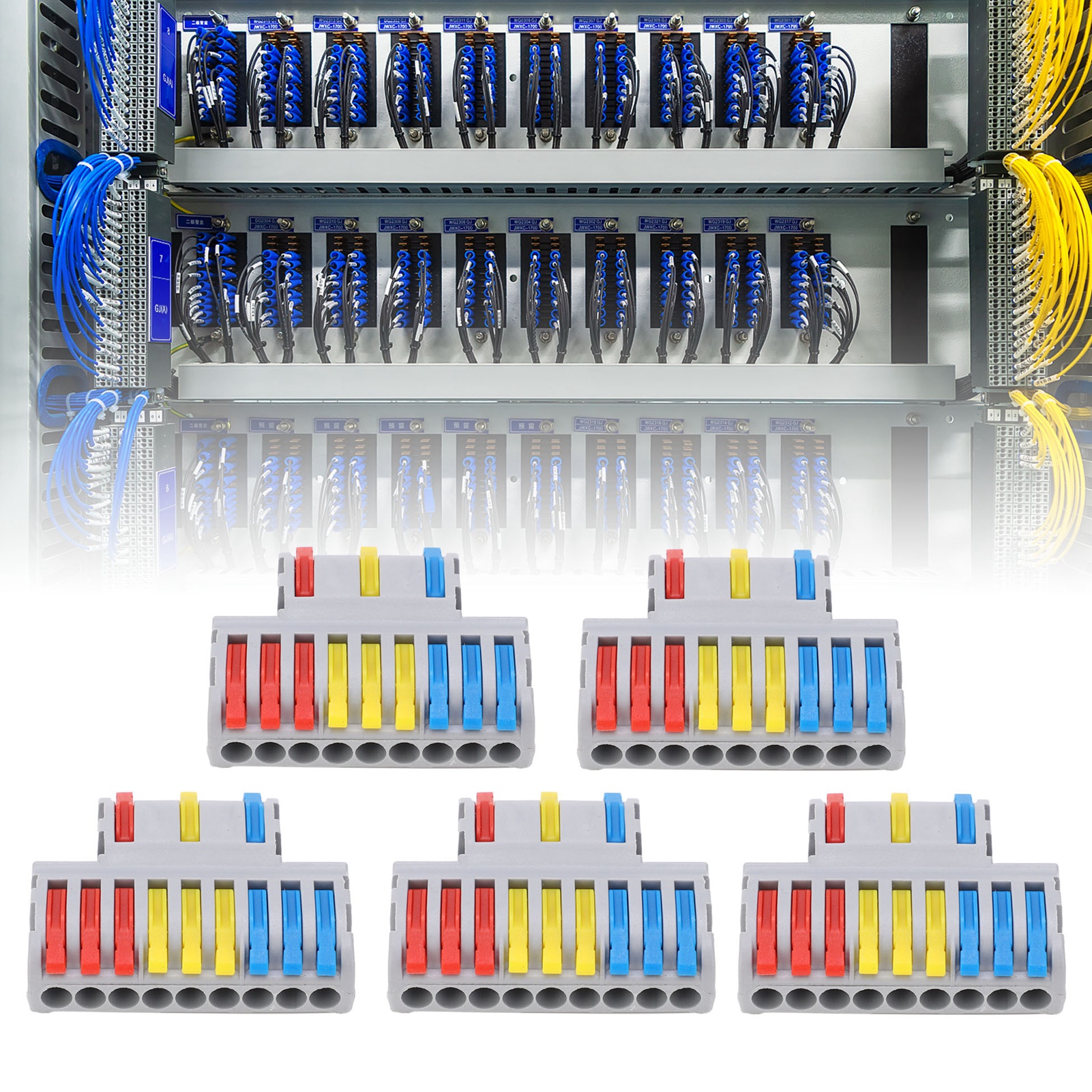 Packung Mit 5 Spl-93 Schnellanschlussklemmen, Universalverbinder Für Flexible Und Starre Drähte