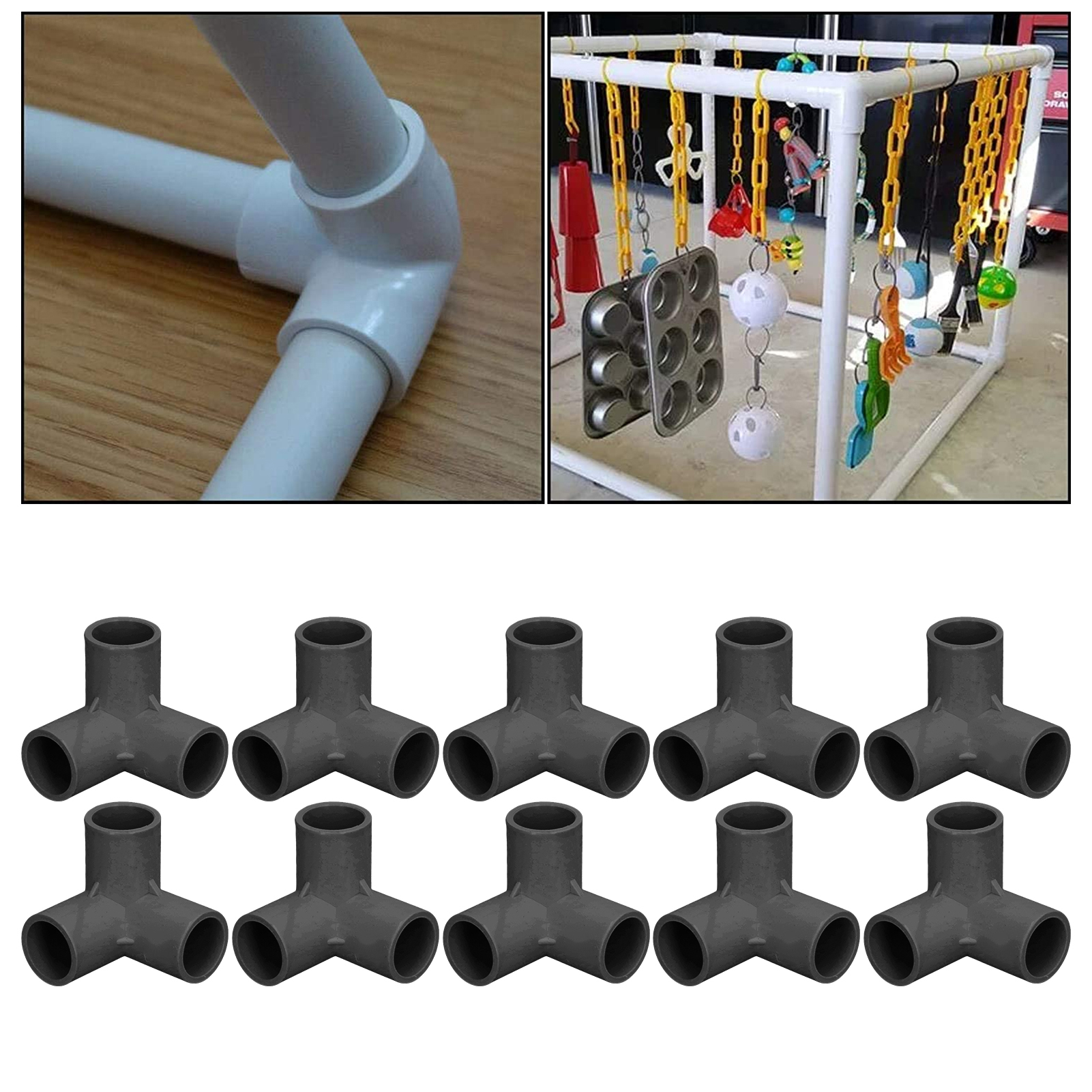 25-mm-pvc-winkelstück, Dreidimensional, Für Wasserzu- Und Abwasserrohrverbindungen, Geeignet Für Möbel, Gewächshausrohre Und Zeltverbindungen. Schwarz.