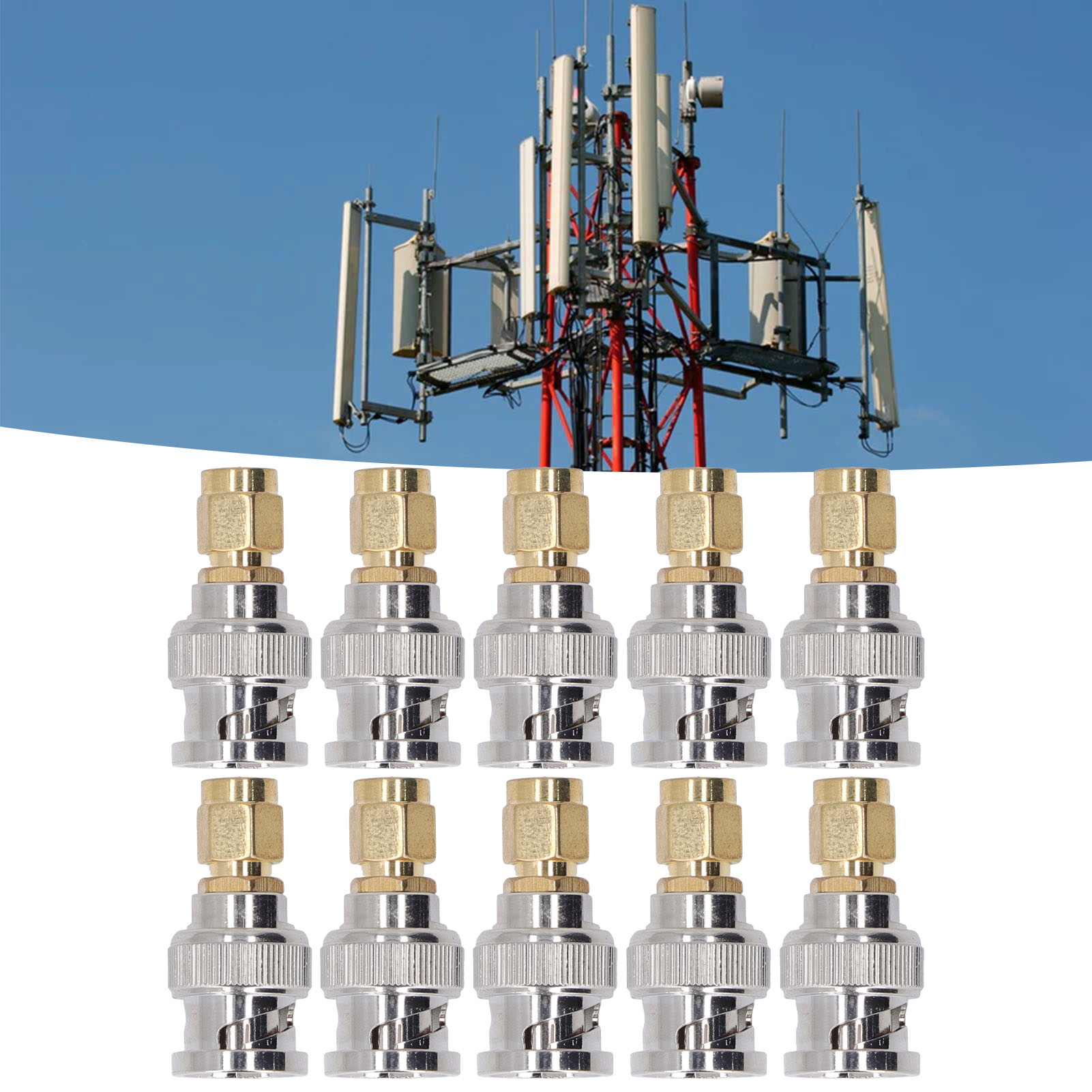 Hf-koaxialadapter Smaj-bncj Stecker Auf Bnc Stecker, Verkauft In 10er-packungen.