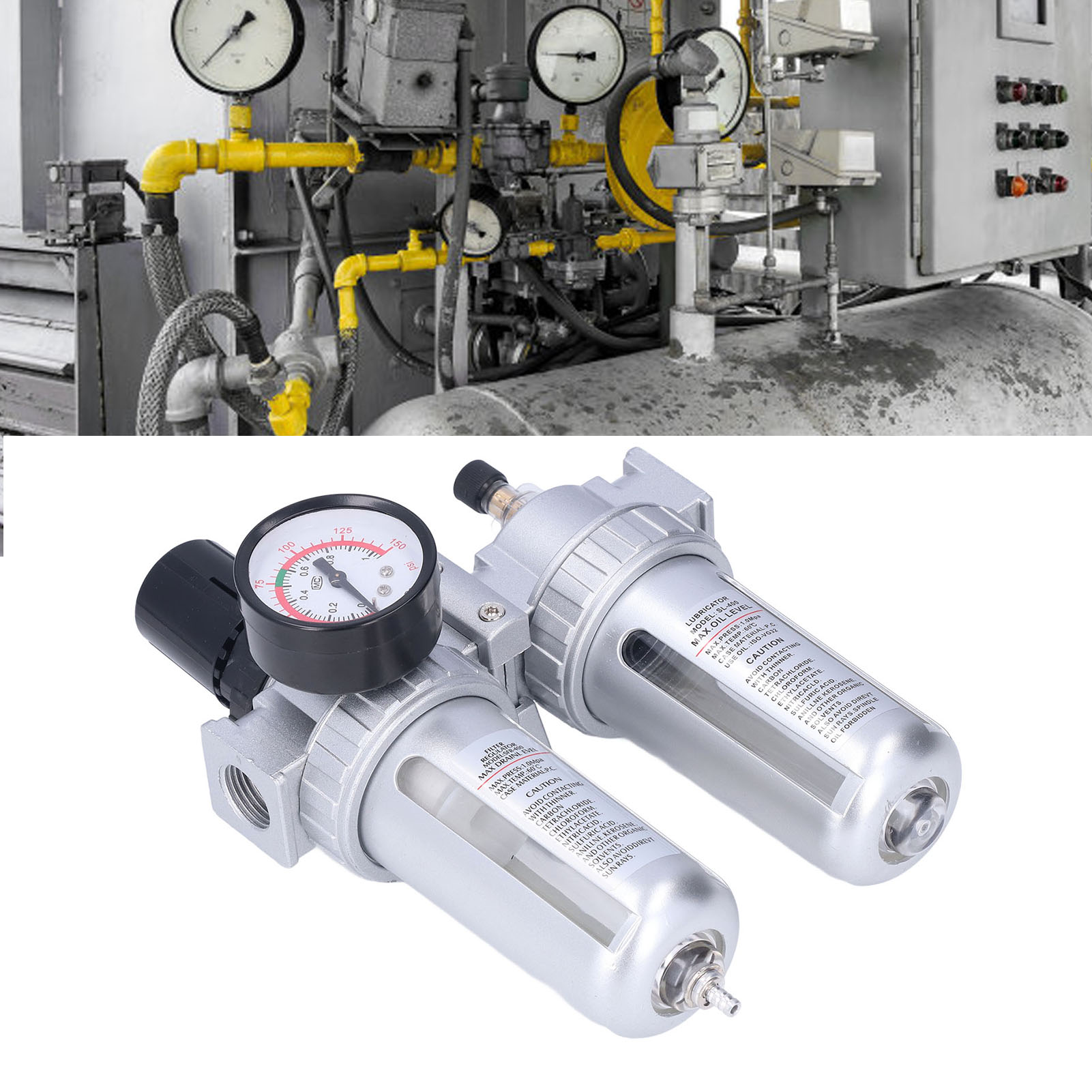 G1/2"-luftfilter, Öl-wasser-abscheiderfilter, Druckregler Für Werkzeuggürtel, Manometer