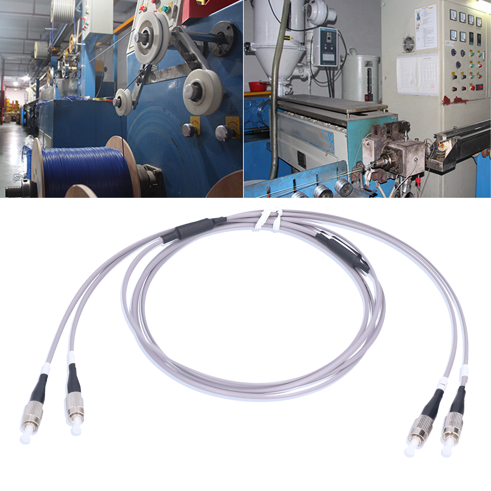 3 Meter Langes Graues, Zweiadriges, Geschirmtes Multimode-patchkabel Fc/upc-fc/upc