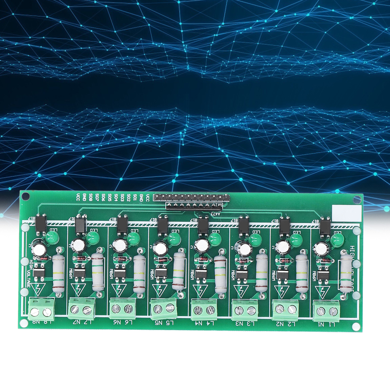 8-kanal-optokopplermodul 220 V Ac, 220 V Optokoppler-isolationserkennung, 220 V Spannung Kompatibel Mit Speicherprogrammierbaren Steuerungen.