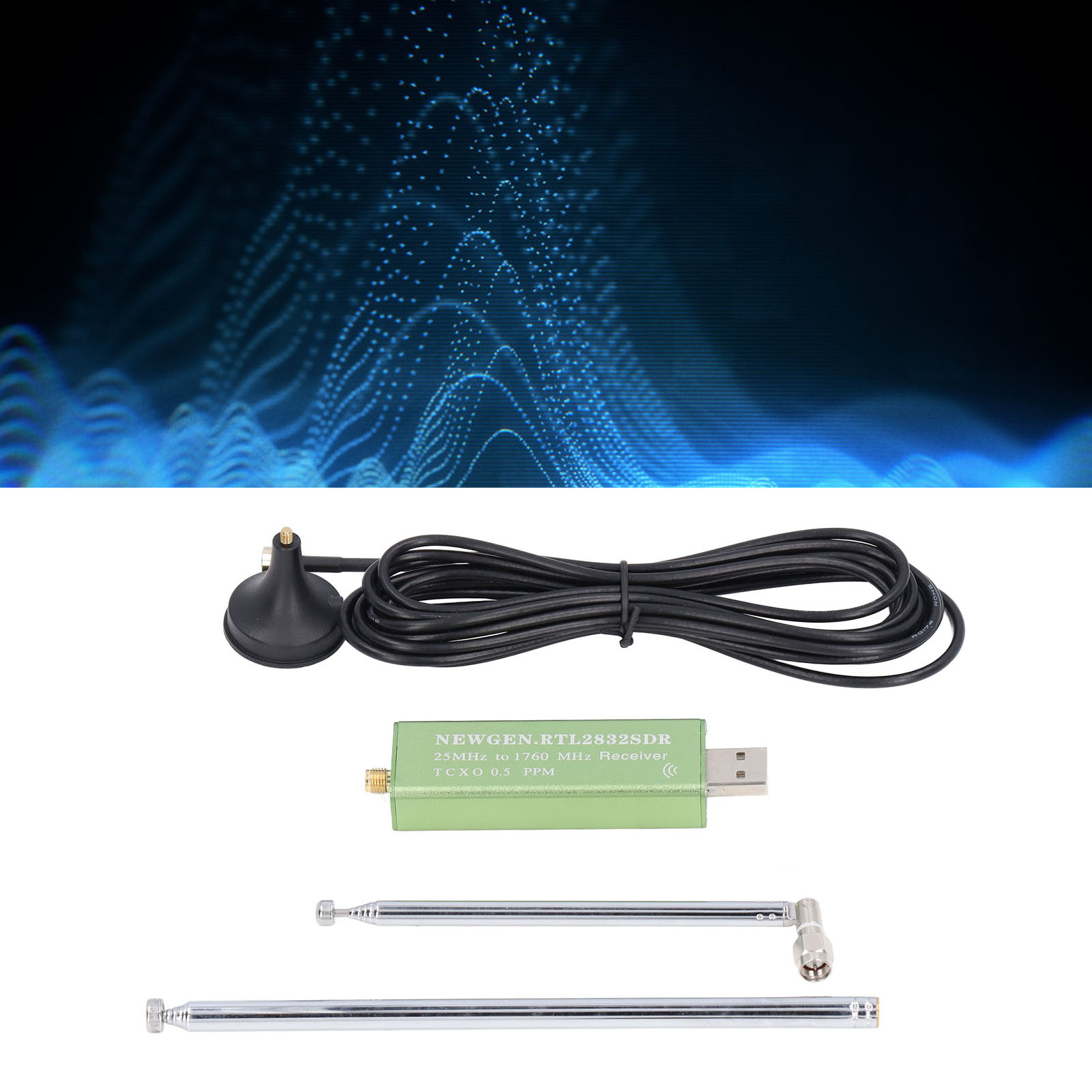 Rtl2832u+r820t2 Breitband-kurzwellen-rtl-sdr-empfänger 25–1760 Mhz, Haupteinheit Und Antennenset