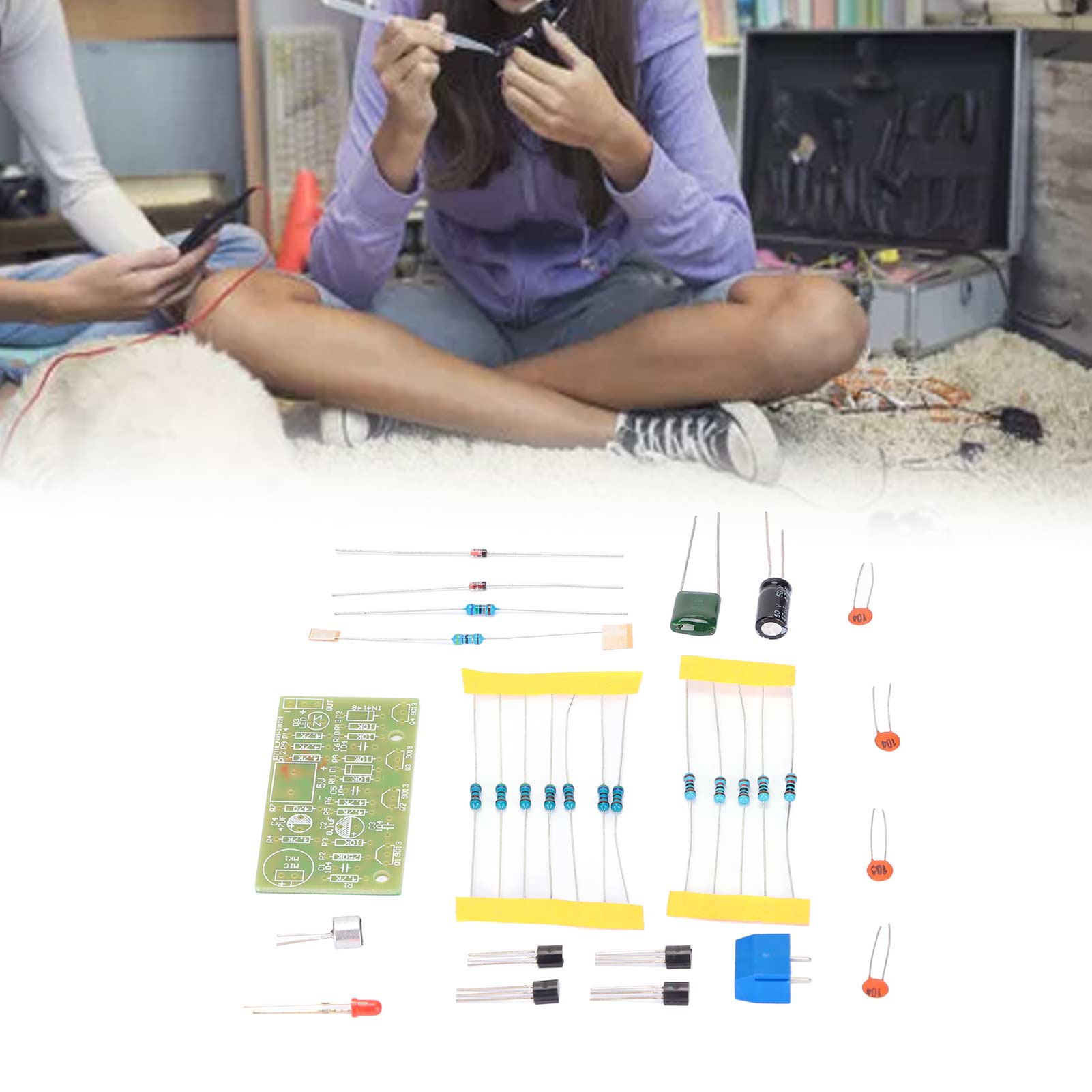 Sprachgesteuerter Handschalter-bausatz, Elektronische Bauteile Zum Selberbauen, Bastelset, Elektronik-schulungsset