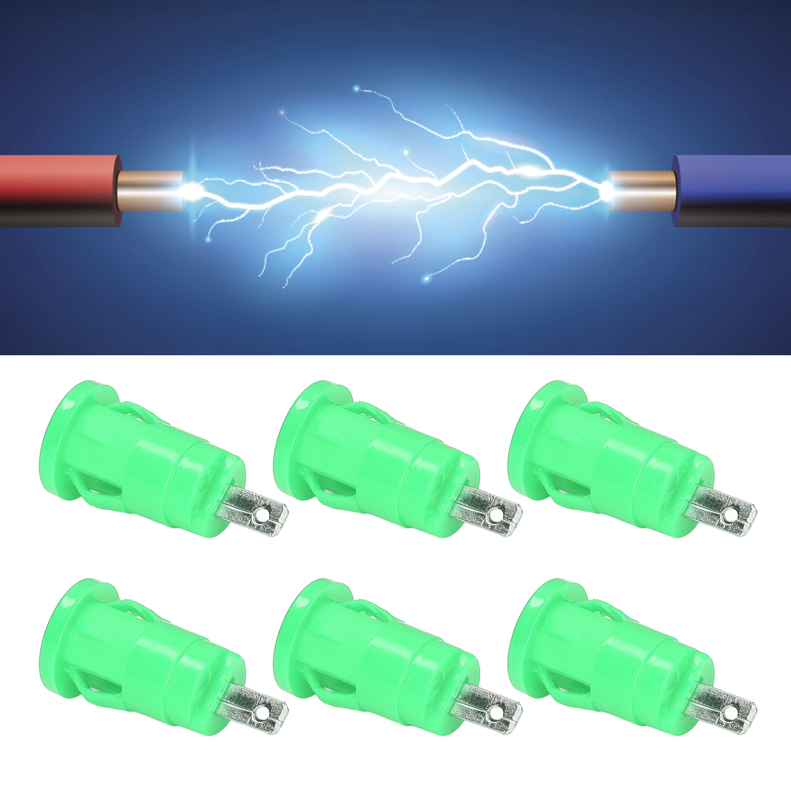 4 Mm Bananenstecker Mit Vernickelten Kupferanschlüssen, M4 Schleifen-schutzerdungsanschluss, M12 Karten-öffnungsstecker, Grün.