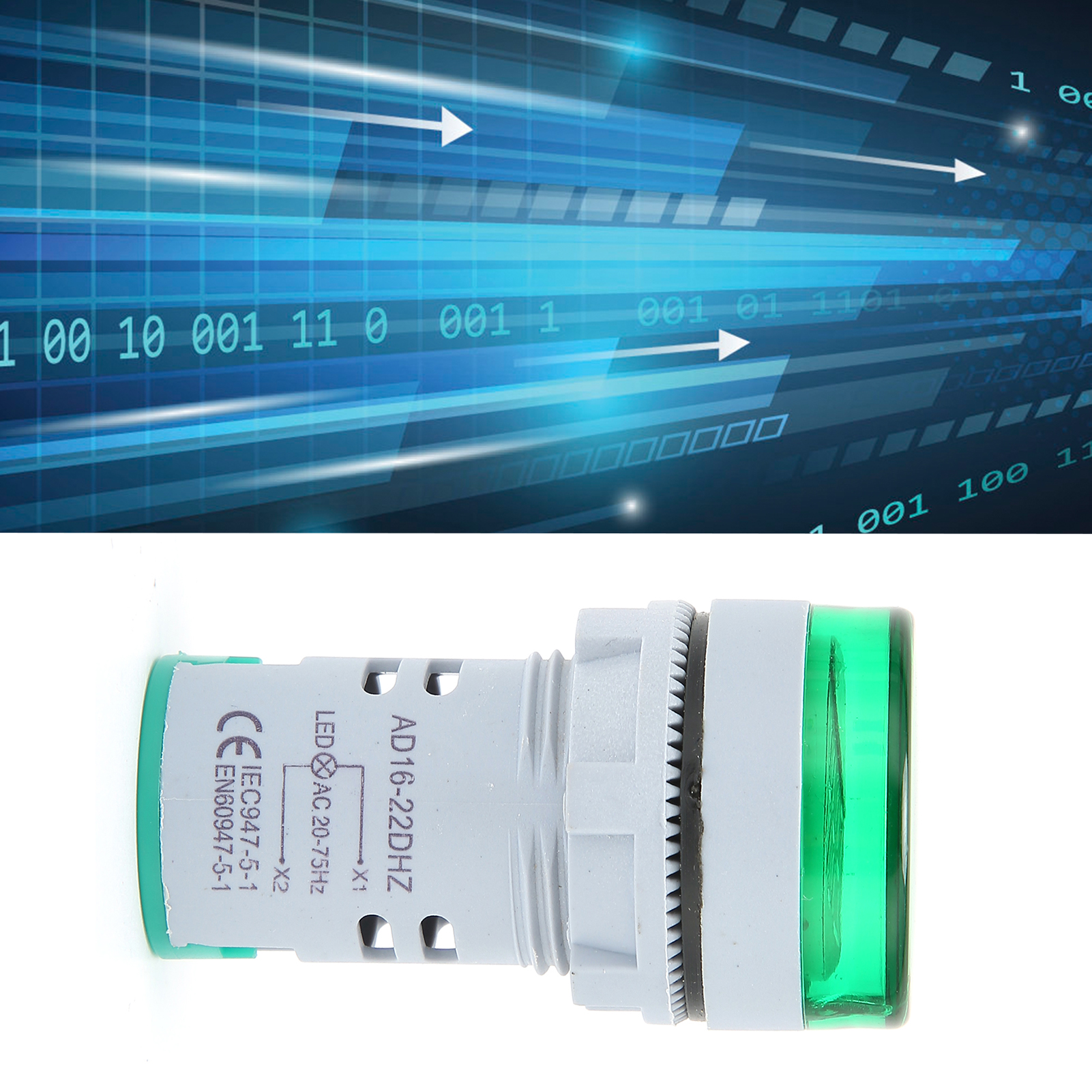 Led-anzeige Für Die Frequenz Des Kreisförmigen Netzteils Ad16-22dhz (2075hz, Grün)