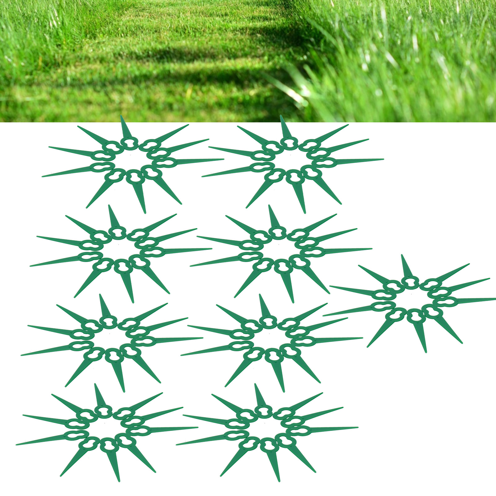 100 Kunststoff-rasenmähermesser, Gartenmäher, Kantenschneider, Kunststoff-schneidklinge, Schlüsselform L70