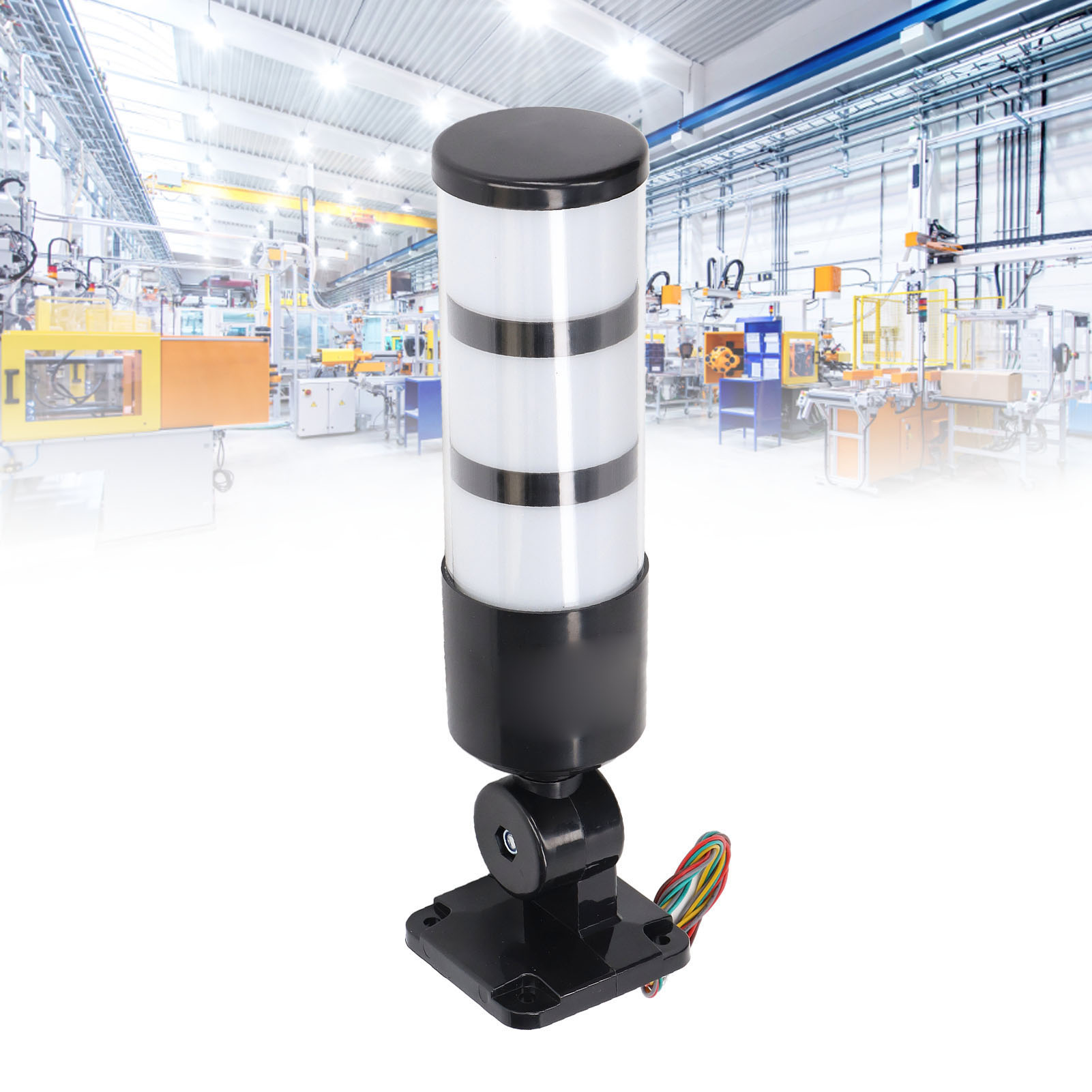 Berm® Dreilagige, Faltbare Led-signalleuchte Mit Akustischem Warnsignal Für Industrielle Werkzeugmaschinen