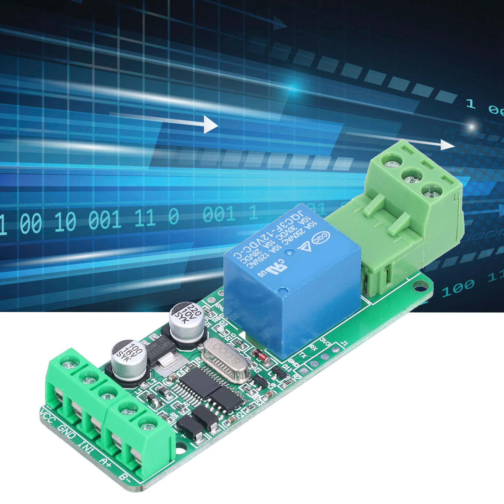 Modbus-rtu 1-kanal 12v Relaismodul, 1 Digitaler Ein-/ausgang, Rs485/ttl-kommunikation.