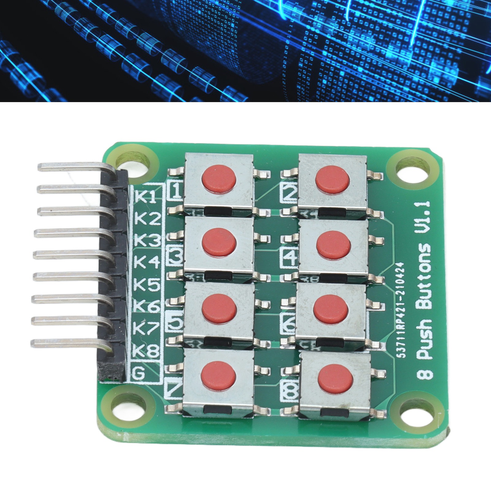 2x4-matrix-tastatur Mit Mikroschaltern, Externes Mikrocontroller-tastaturmodul Mit 8 Unabhängigen Tasten