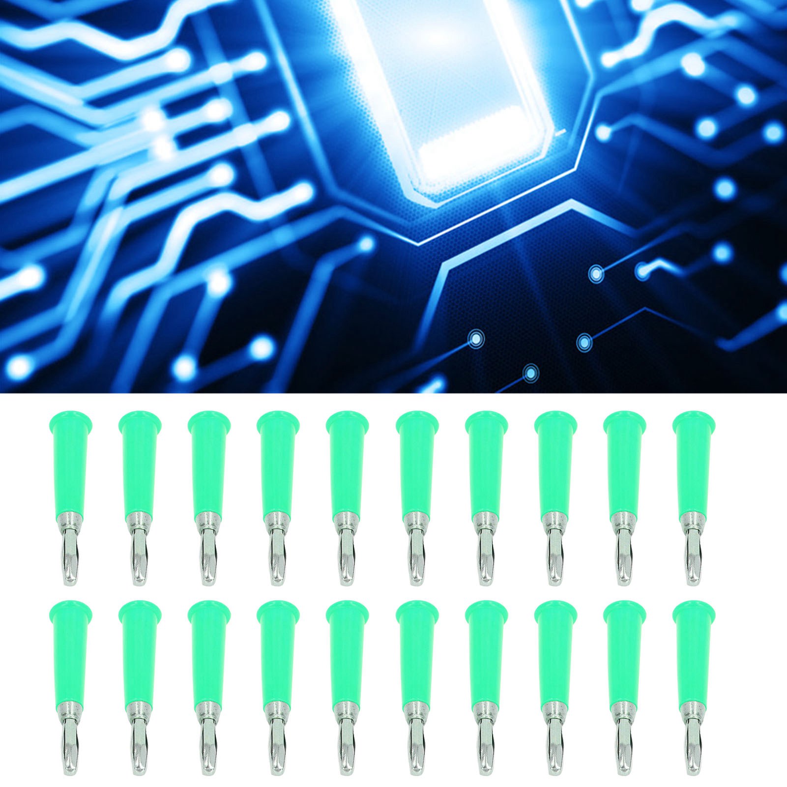 J.10011 Geschweißter 4mm Vierblättriger Bananenblütenhalter, 4mm Trompetenförmiger Bananenblütenhalter, 100 Stück Pro Packung, Grün.