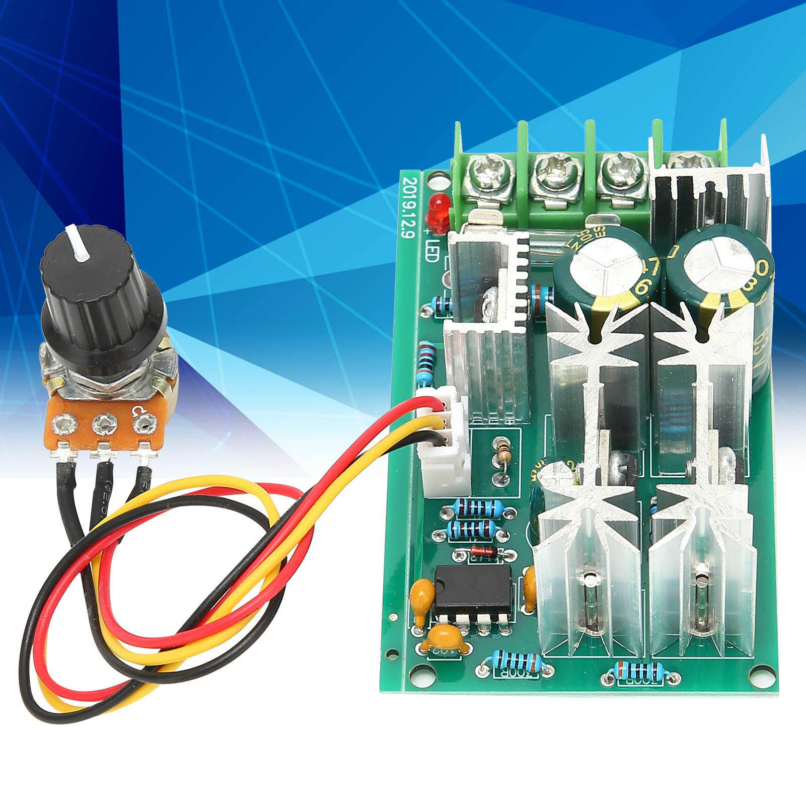 Drehzahlregler Für Gleichstrommotoren, 10–60 V Hochleistungs-gleichstromsteuermodul, Pwm-regler, 20 A Stromregler