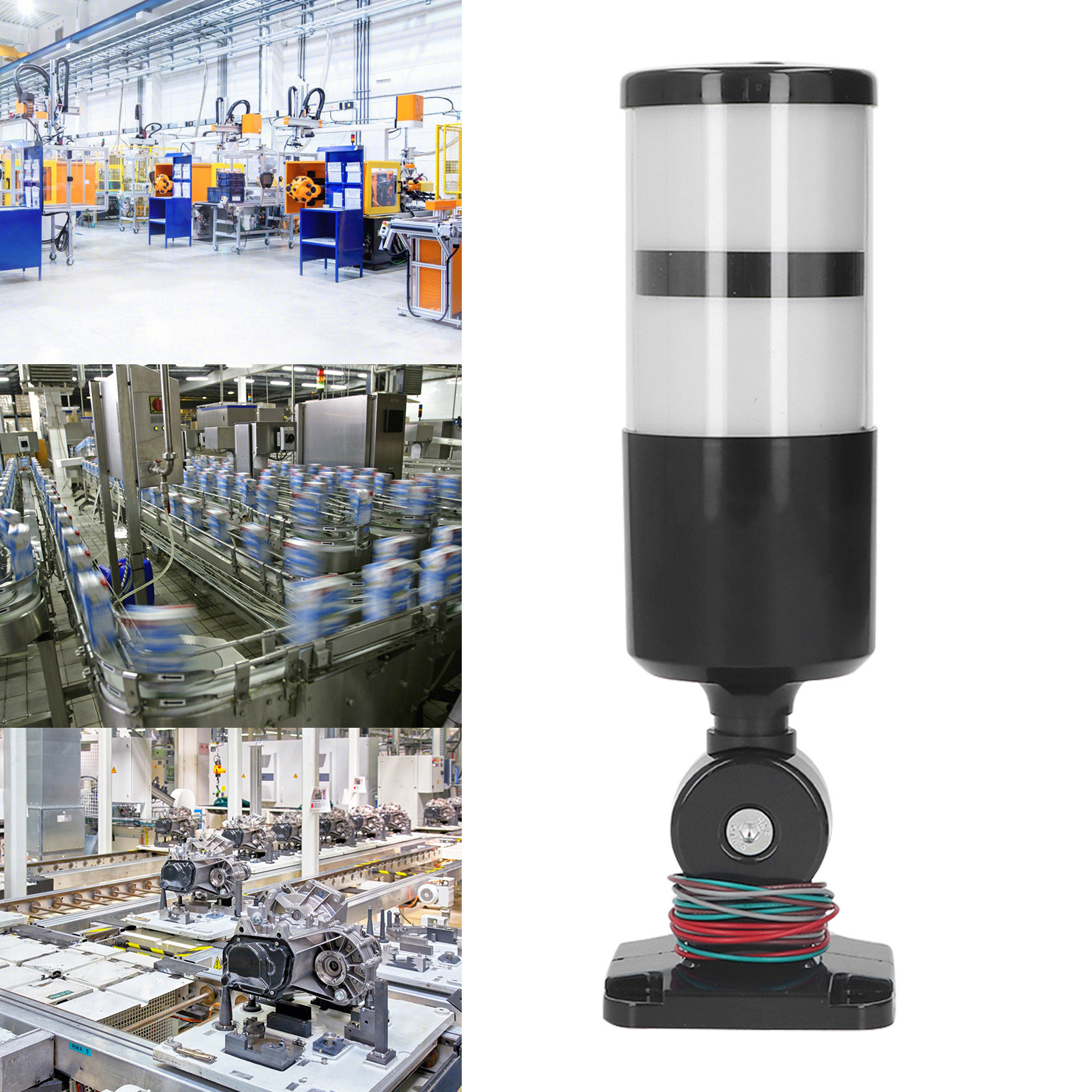 Berm® Doppelschichtige, Faltbare Led-signalleuchte Mit Dauerlicht Und Akustischem Warnsignal, Für Industrielle Werkzeugmaschinen, 220 V Wechselstrom